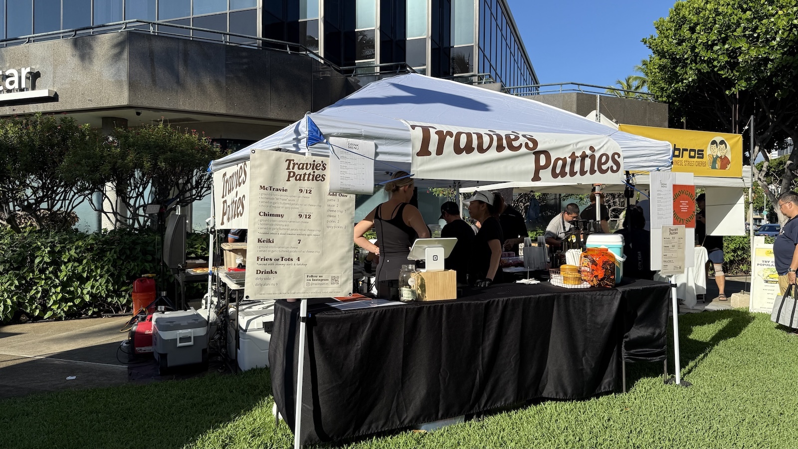 Travie's Patties tent