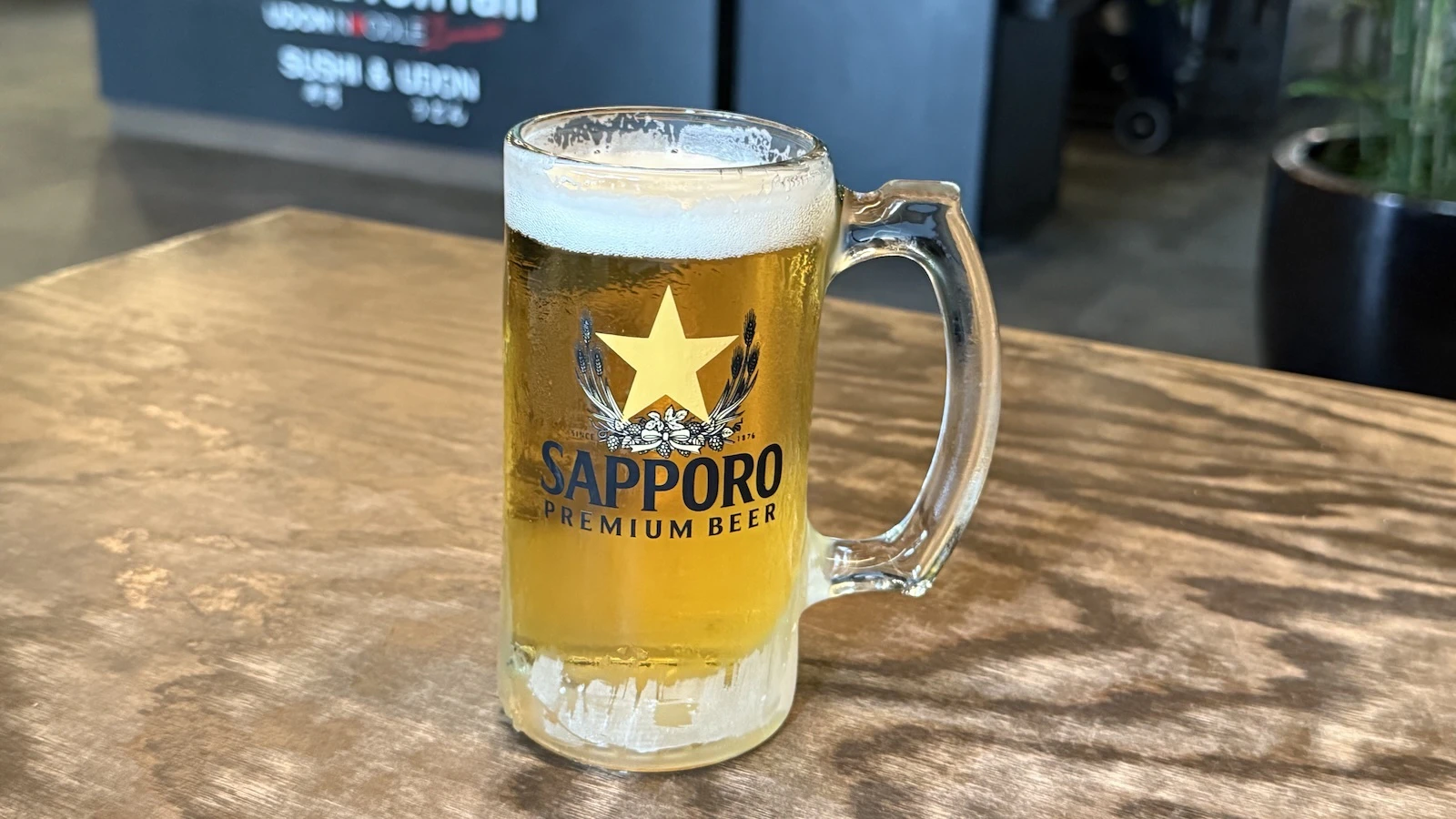Sapporo draft beer