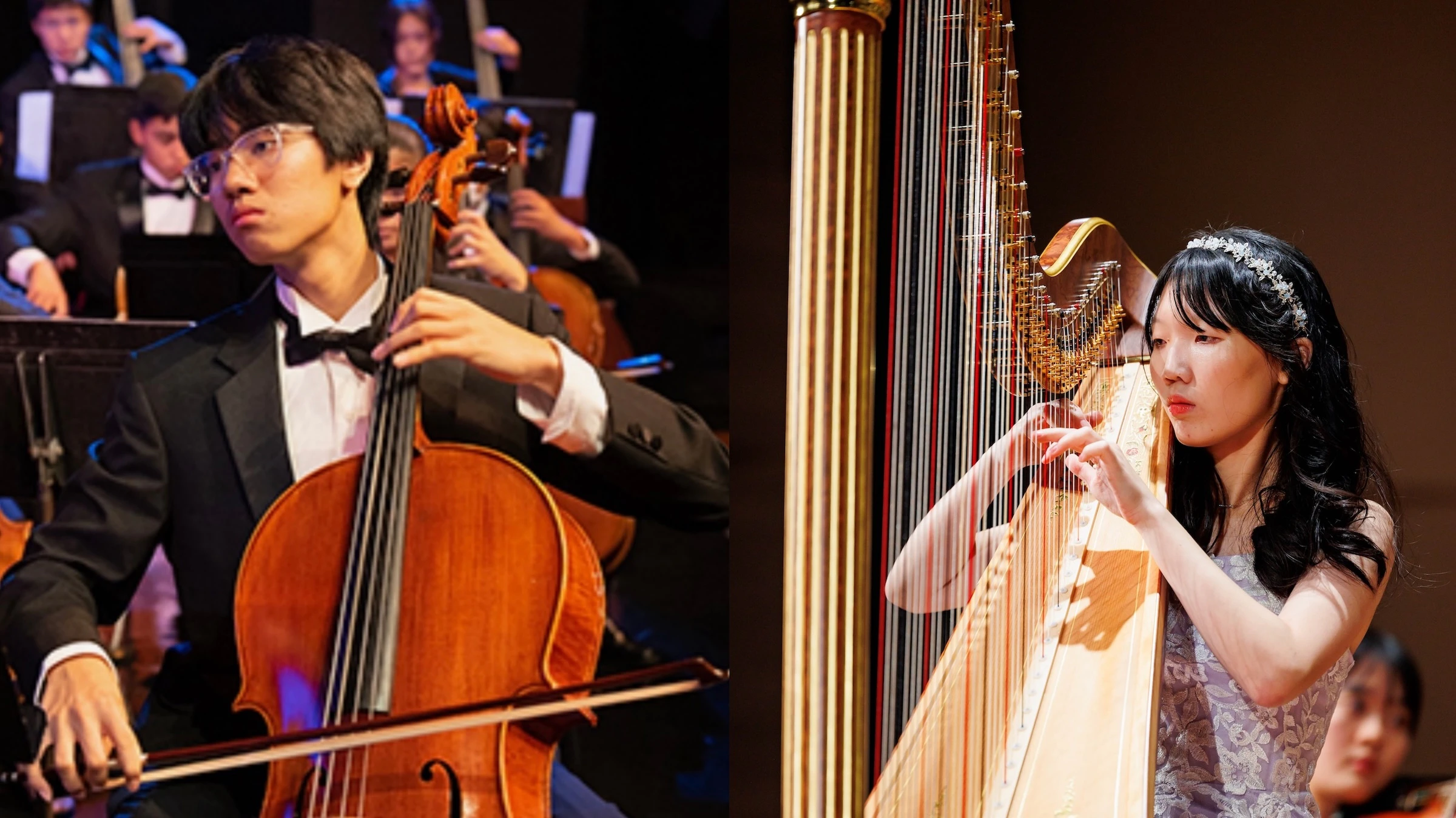 Lei Yao Chang, a cellist, and Iris Yun, a harp player, are winners of this competition.