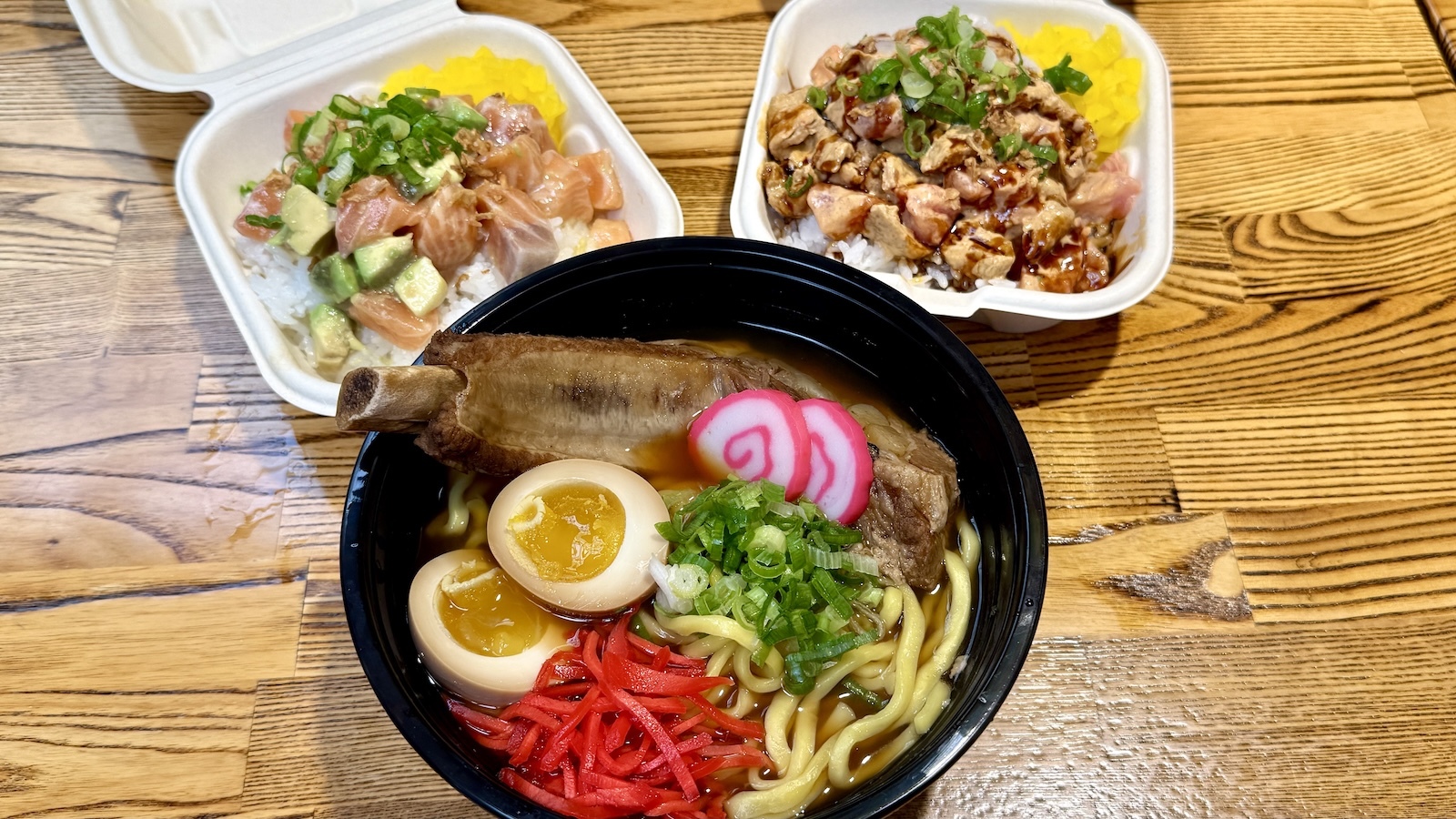 discounted poke bowls and ramen