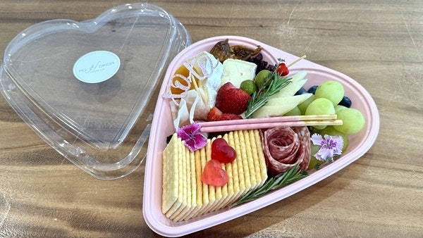 heart-shaped charcuterie box