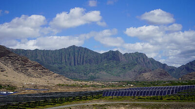 View of the West Oahu mountains.
