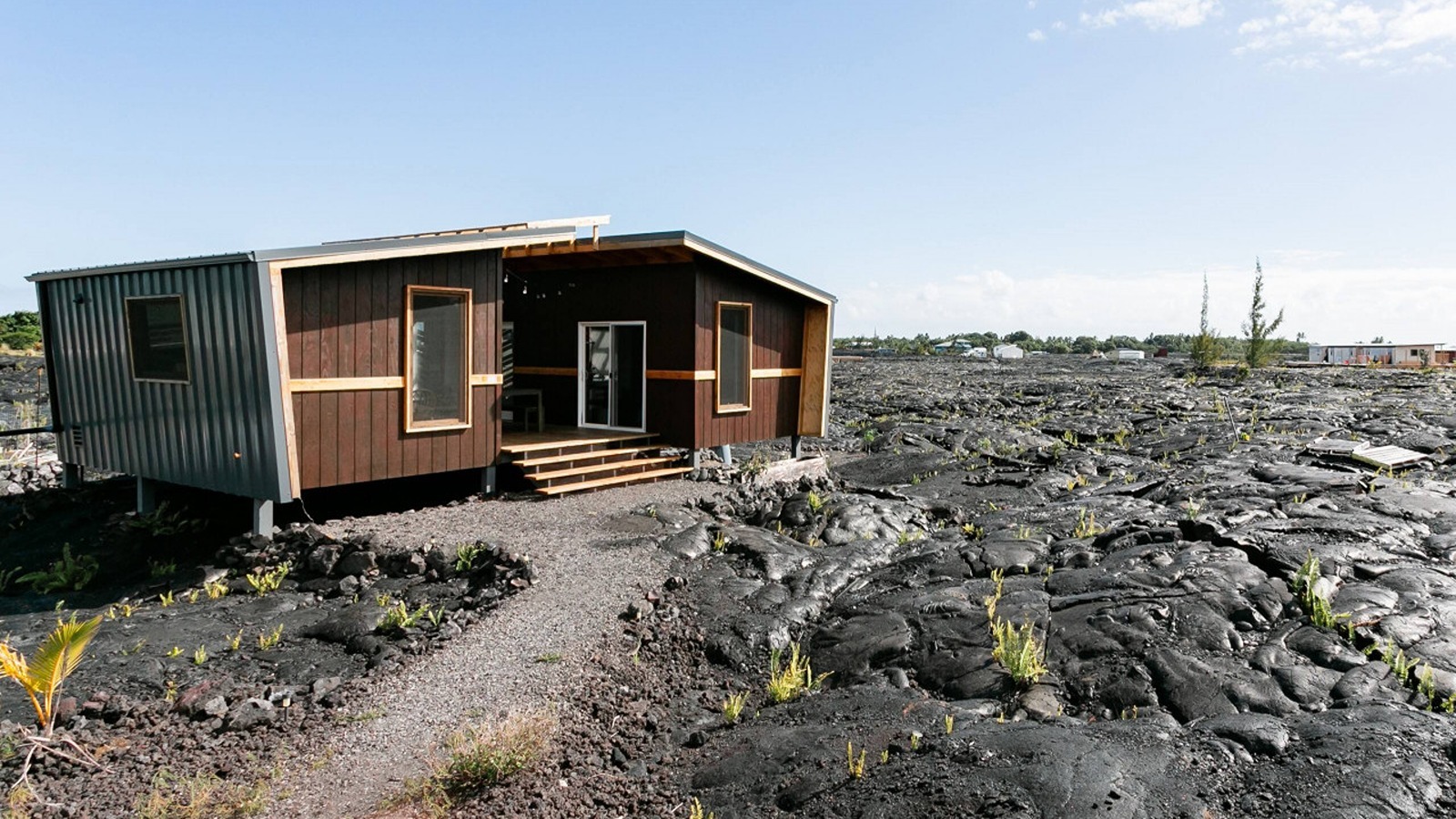 This tiny home is located on lava beds in Hawai‘i Island’s Puna district.