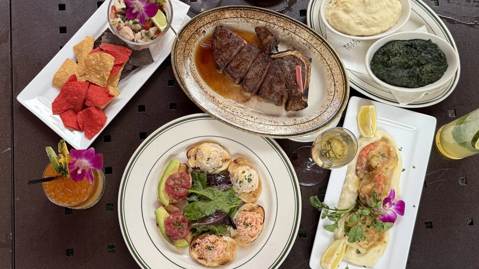 food spread at The W Lanai