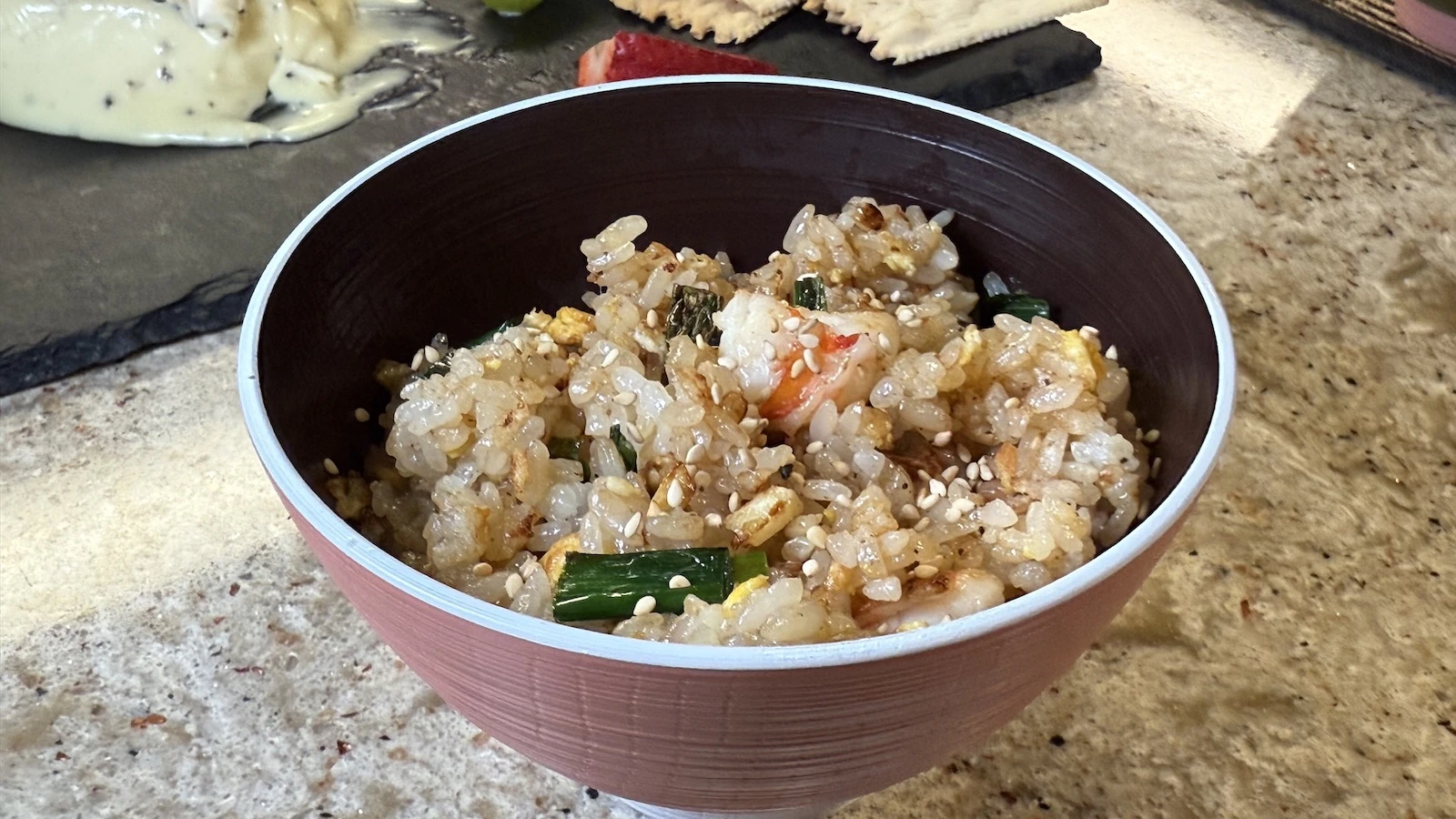 garlic shrimp fried rice