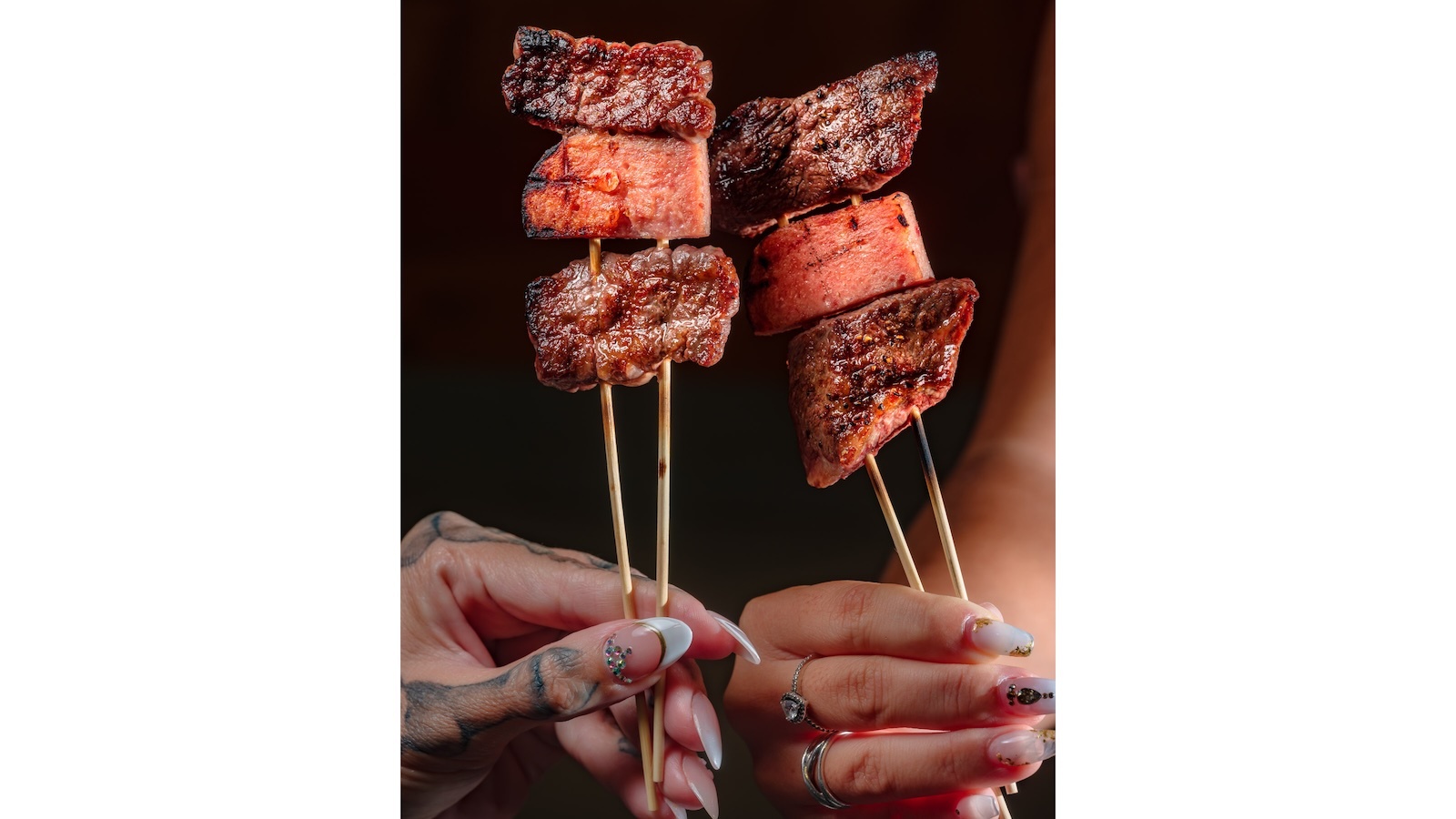 wagyu spam skewers