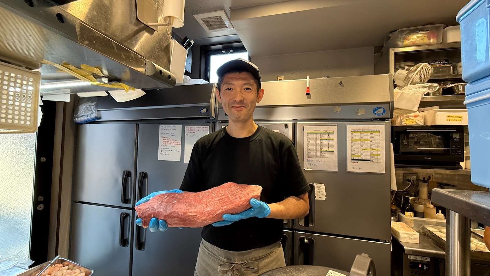chef with meat
