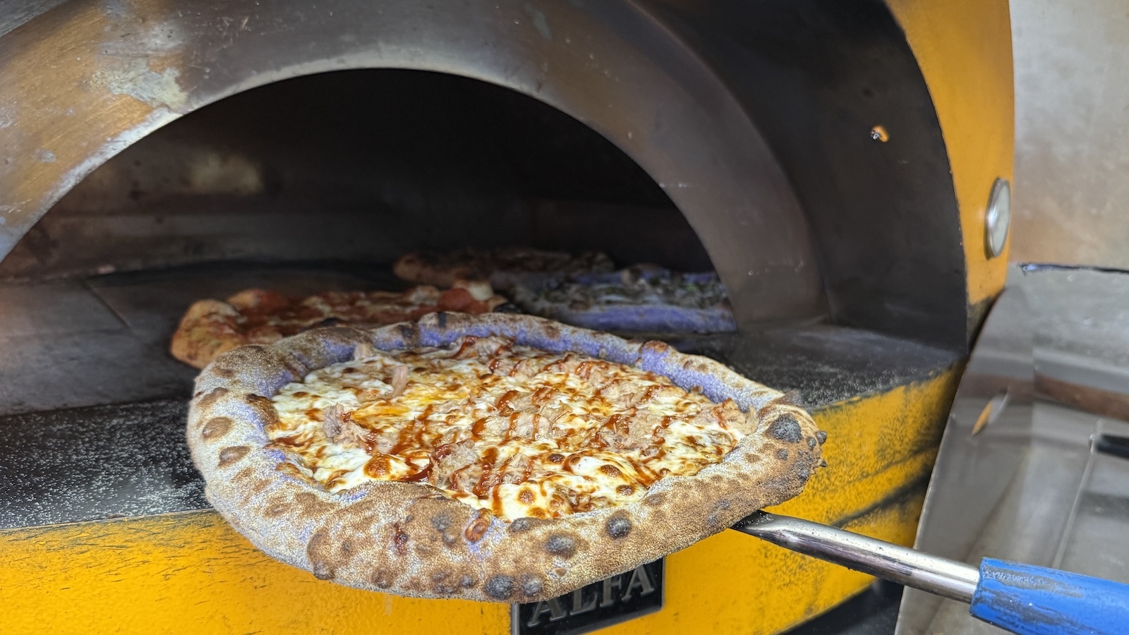 pizza with taro crust