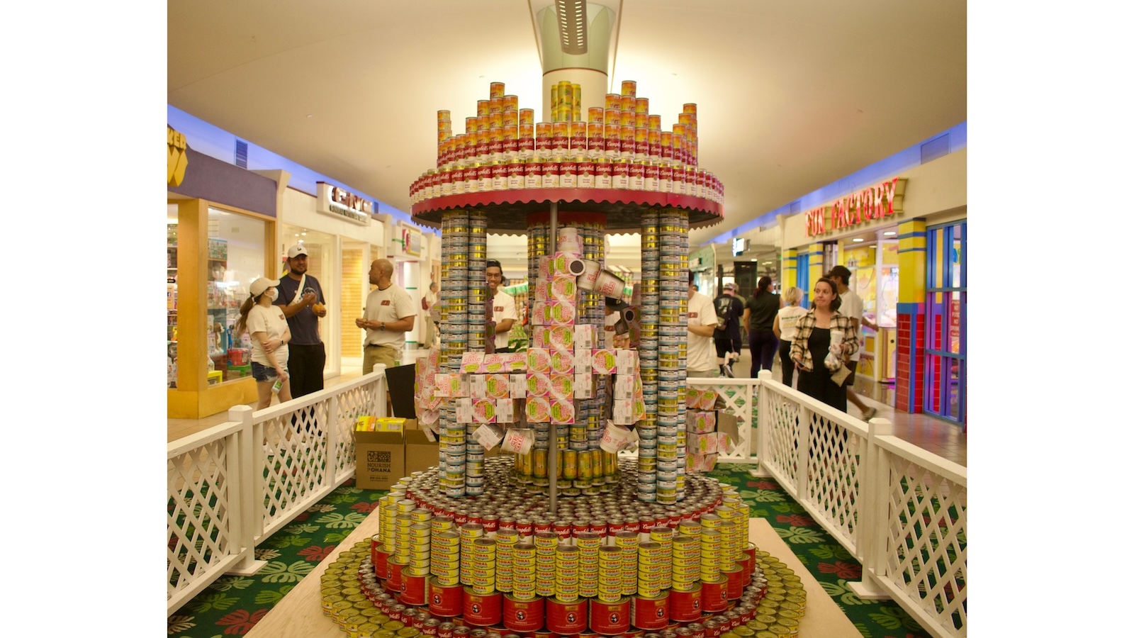 A display at AIA Honolulu's 20th annual CANstruction event in 2025.
