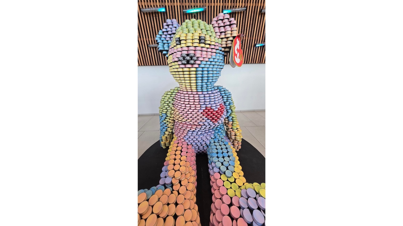 A 2026 CANstruction sculpture. Photo by Stephanie Salmons.