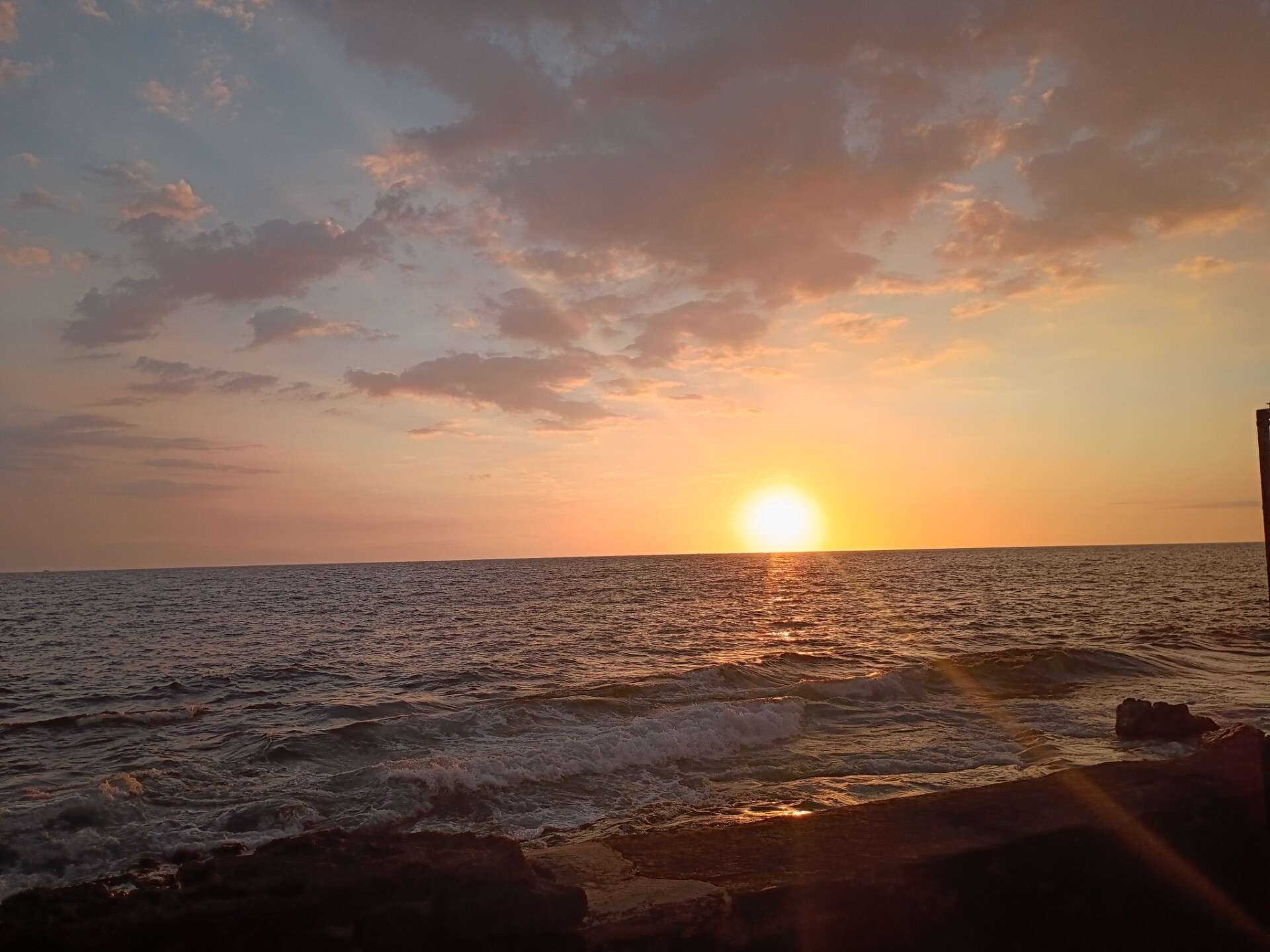 Sunset over ocean