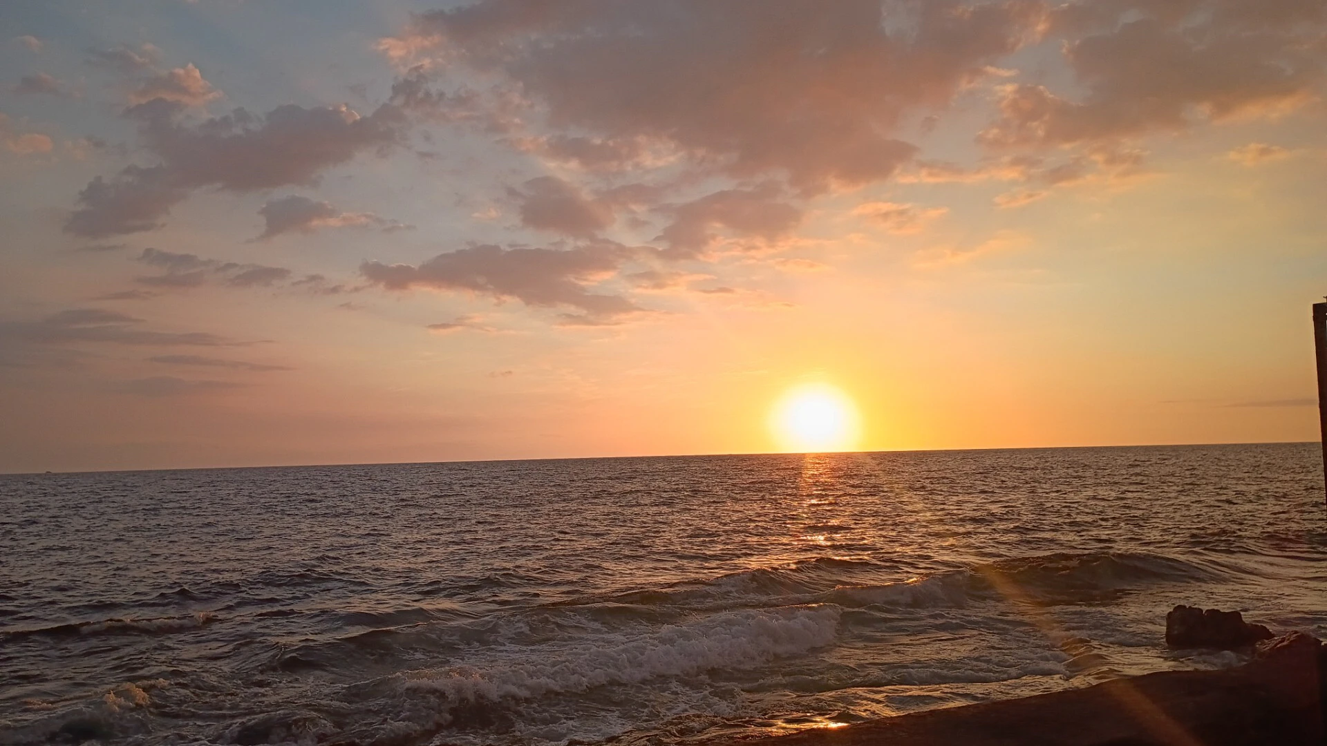 Sunset over ocean