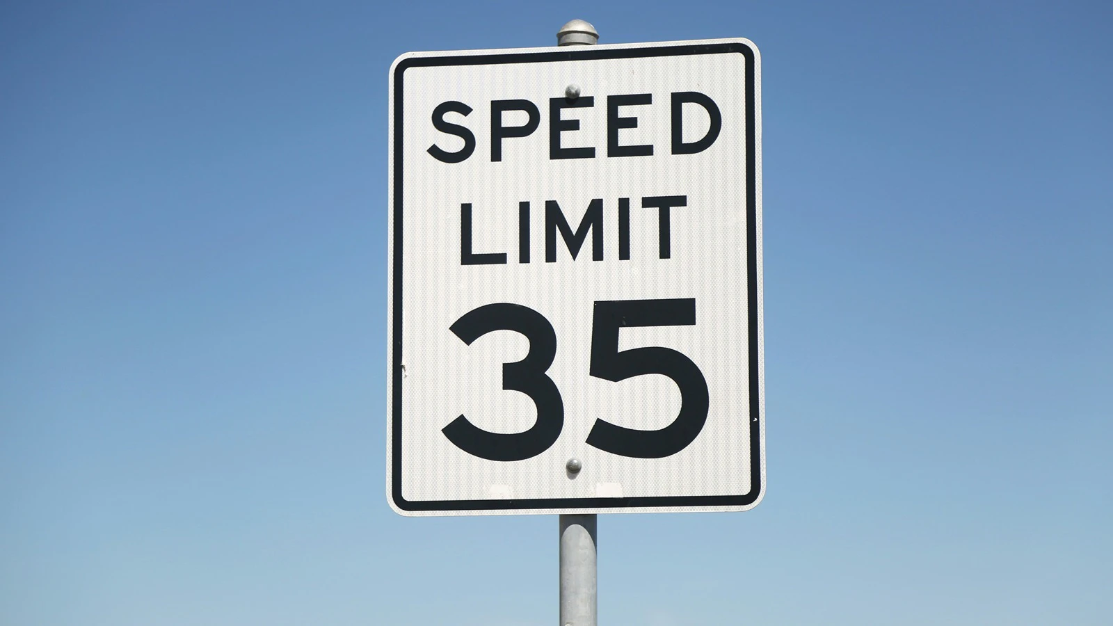 A speed limit sign