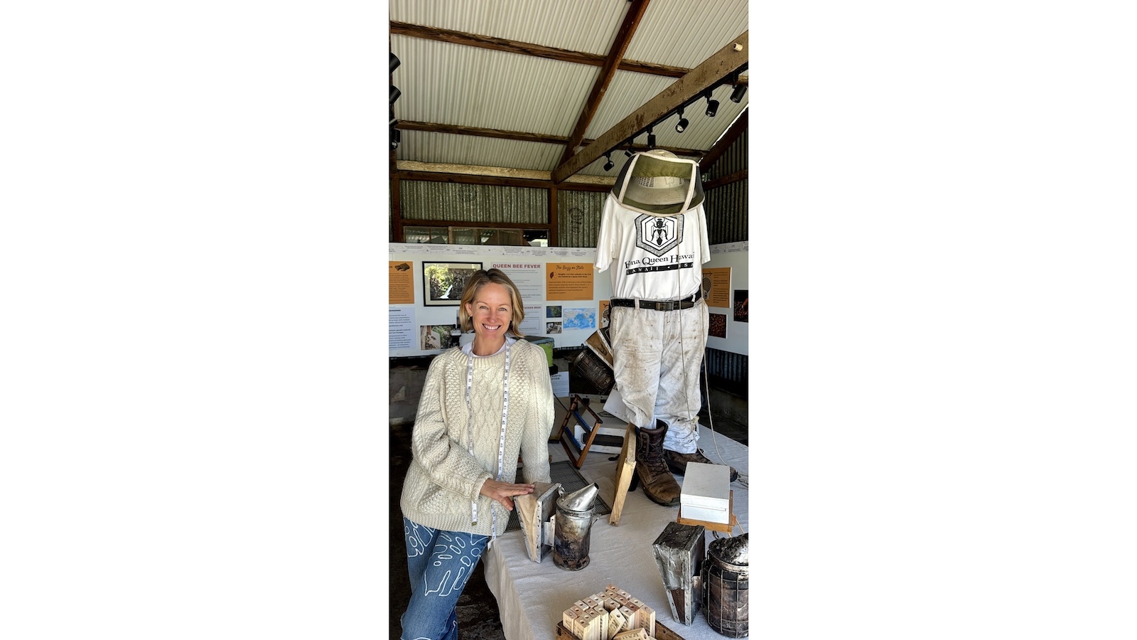 Leandra Rouse created the Hawai‘i Beekeeper Legacy Project. The exhibit is currently on display at Anna Ranch Heritage Center.