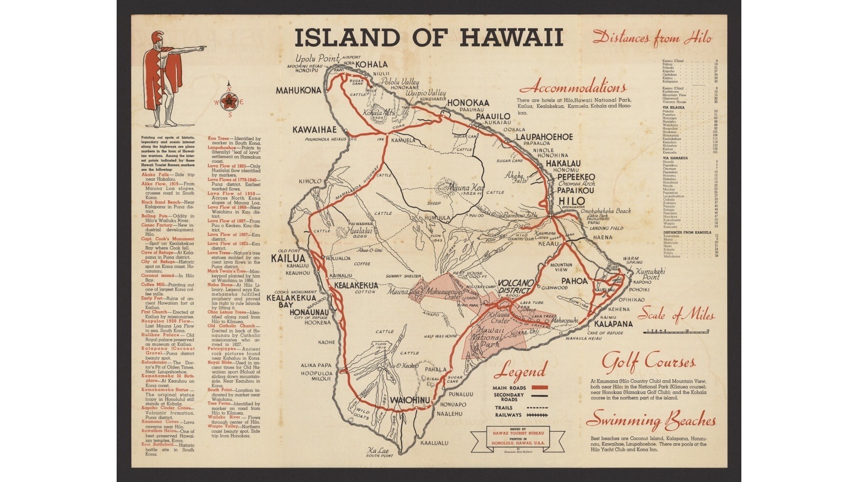 1938 Hawaii Island map