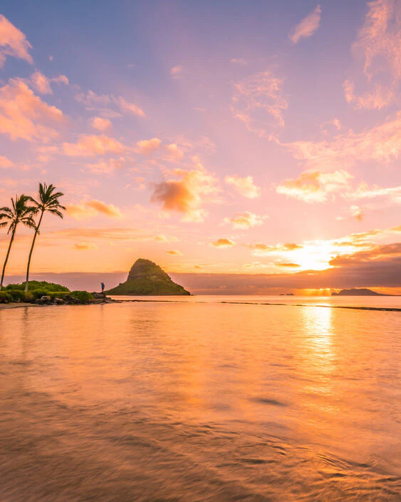 Dawn at the beach, Kualoa, Oahu