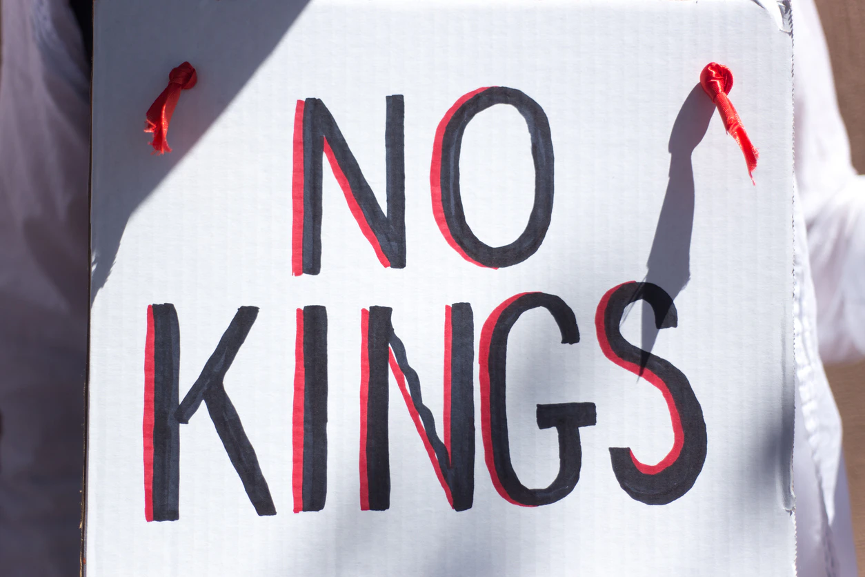 No Kings sign