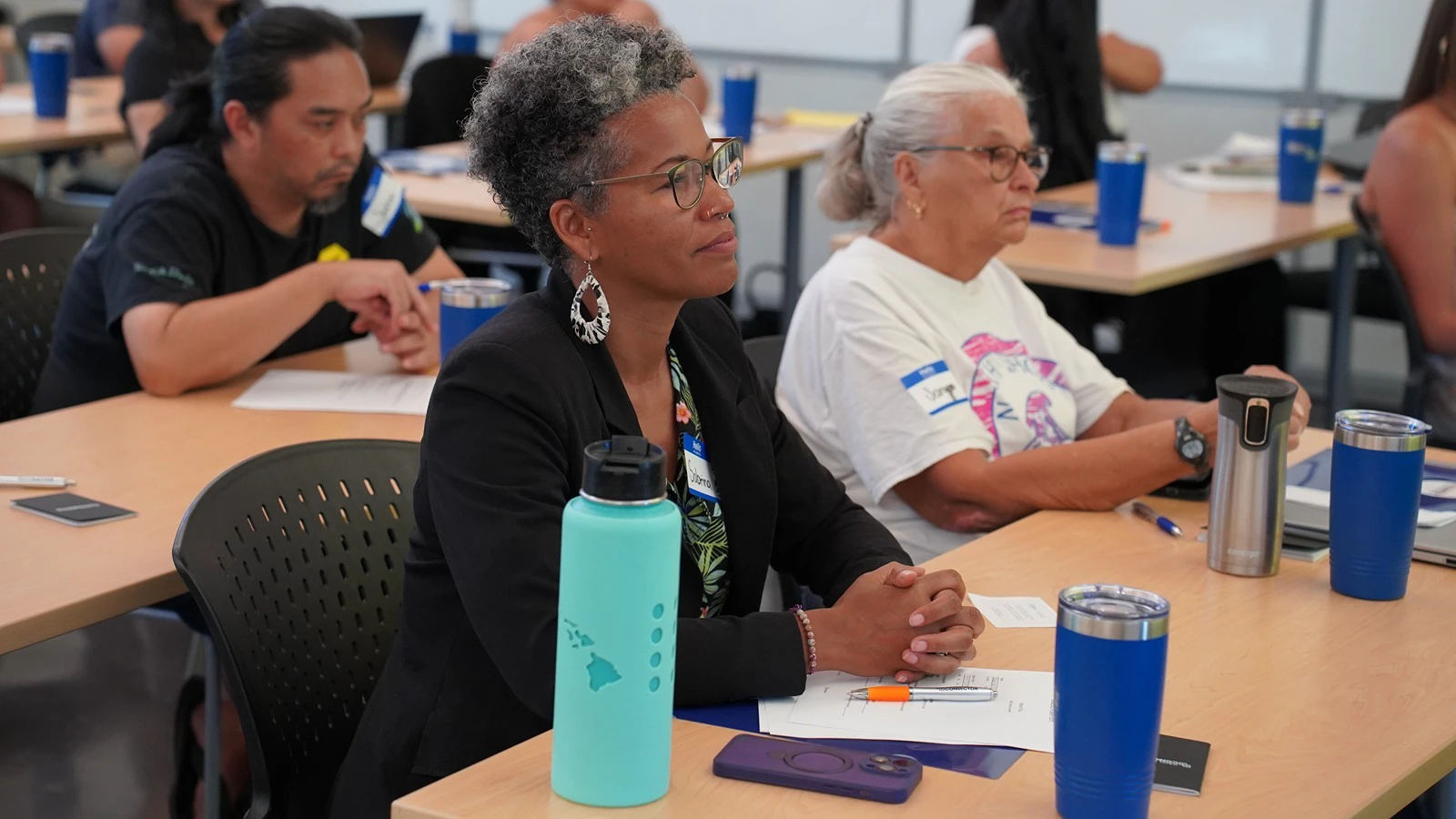The 13-week Idea2Biz program, a small business incubator program offered by the City and County of Honolulu's Office of Economic Revitalization, meets weekly at the Kalanihoʻokahā Community Learning Center in Nānākuli. The cohort is pictured here on July 1.
