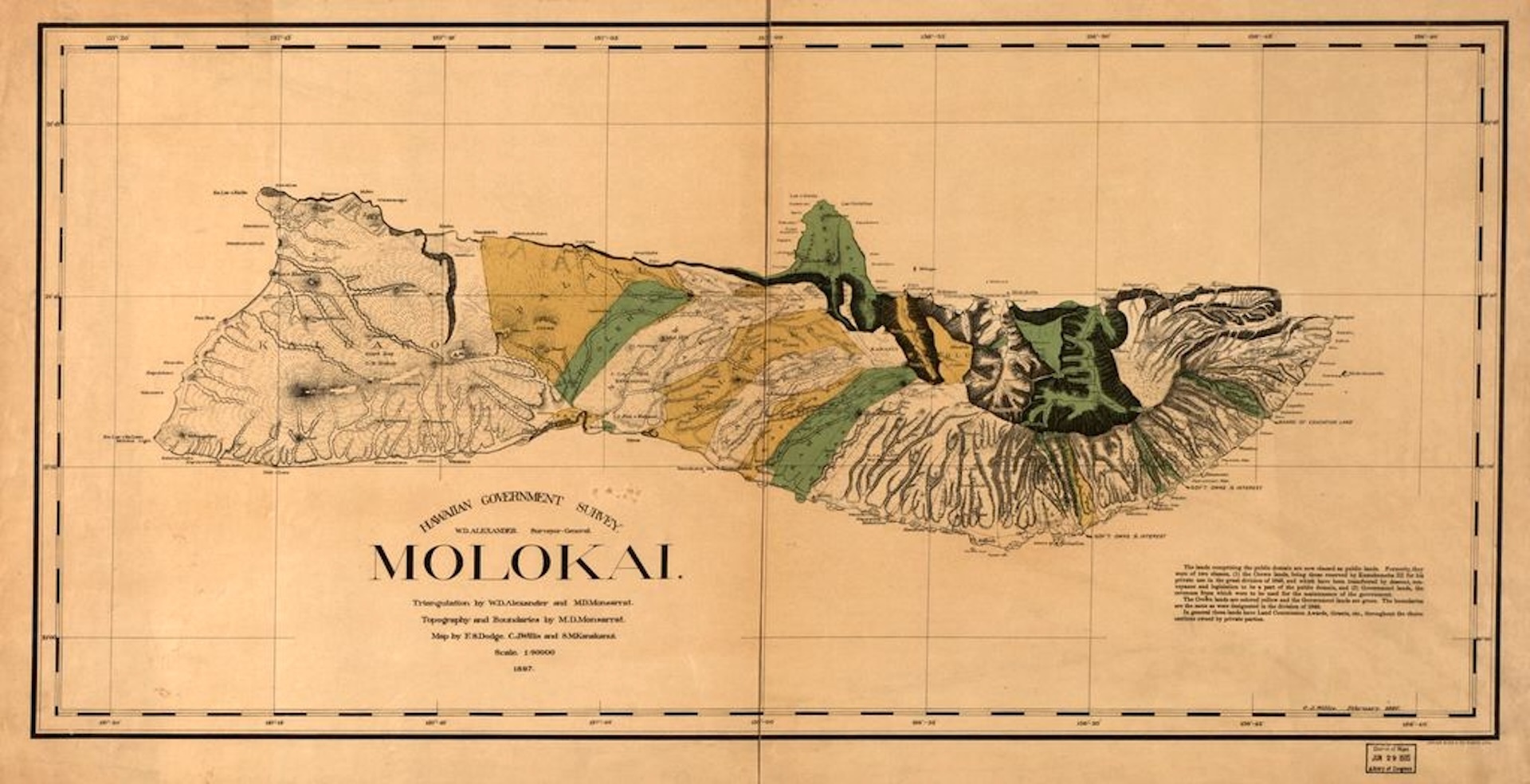 Contributors: 
Dodge, F. S.
Alexander, W. D. (William De Witt), 1833-1913.
Monsarrat, M. D.
Willis, C. J.
Kanakanui, S. M.
Hawaii. Oihana Ana Aina Aupuni.
via: http://www.loc.gov/