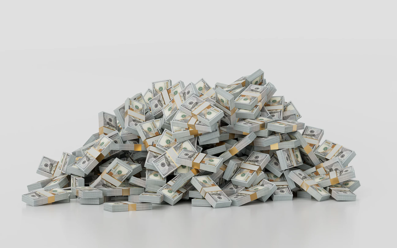 stacks of money