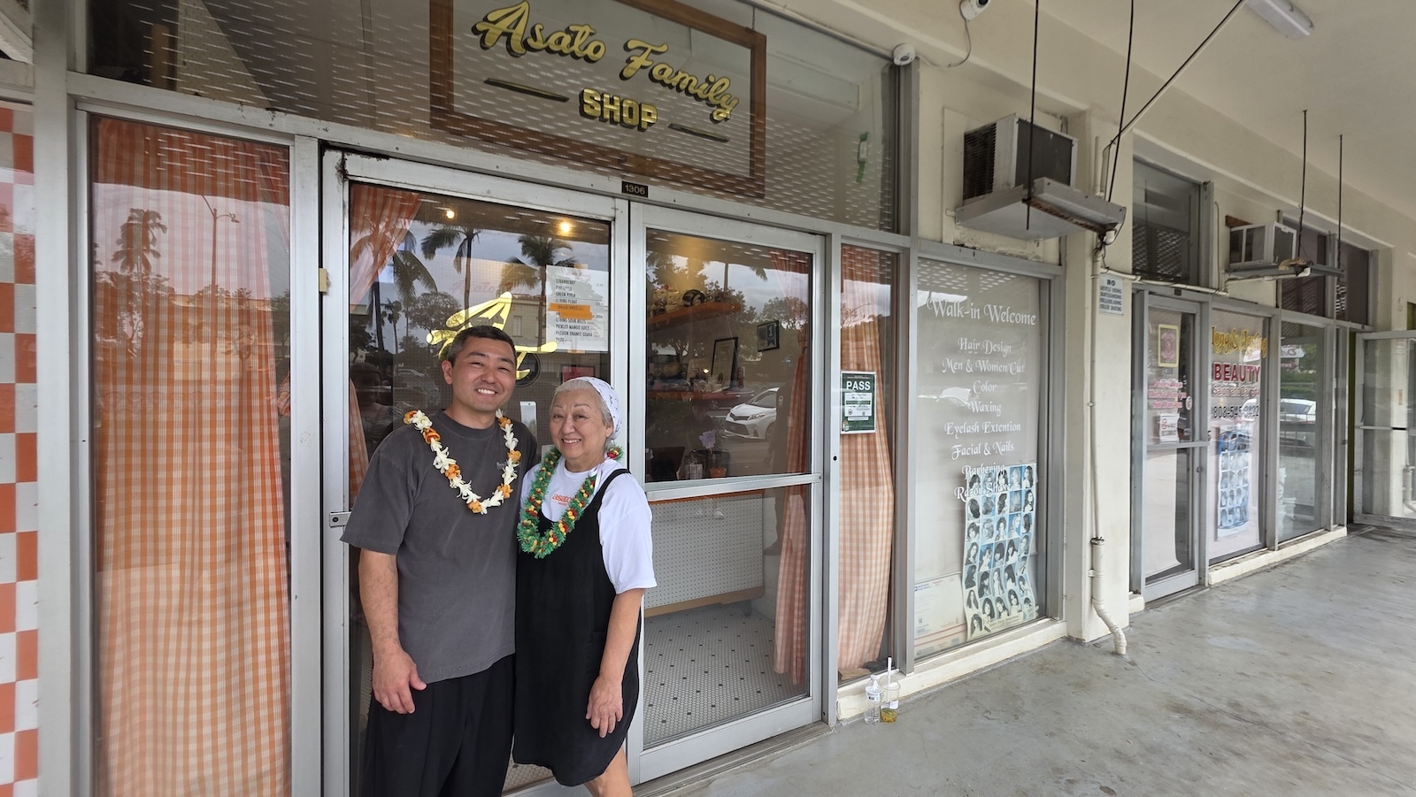 Neale Asato and Colene Asato, stand in front of the Asato Family Shop on Pali Highway. Neale Asato was recently named a nominee for the  2026 James Beard Restaurant and Chef Awards in the outstanding pastry chef or baker category.