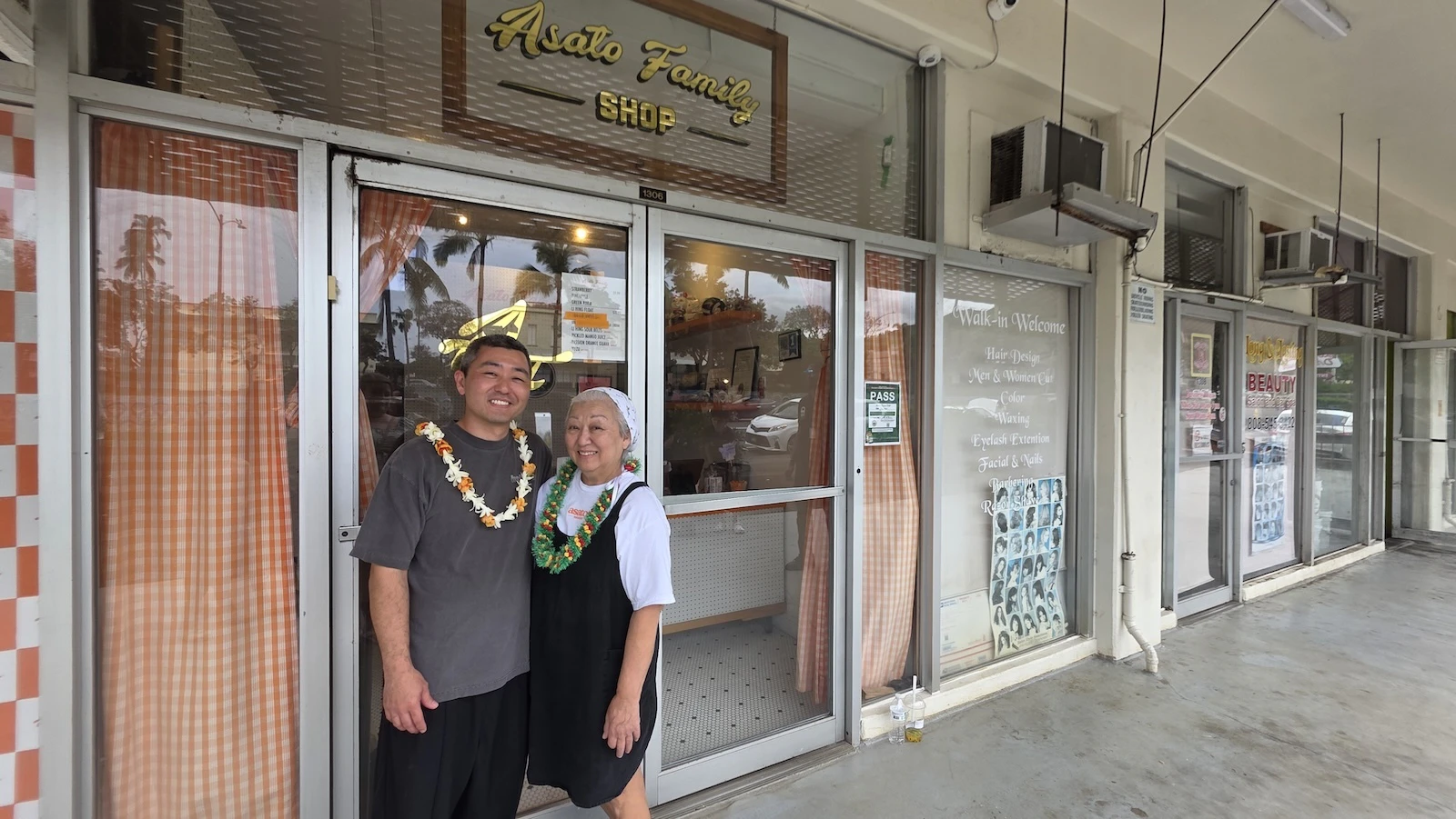 Neale Asato and Colene Asato, stand in front of the Asato Family Shop on Pali Highway. Neale Asato was recently named a nominee for the 2026 James Beard Restaurant and Chef Awards in the outstanding pastry chef or baker category.