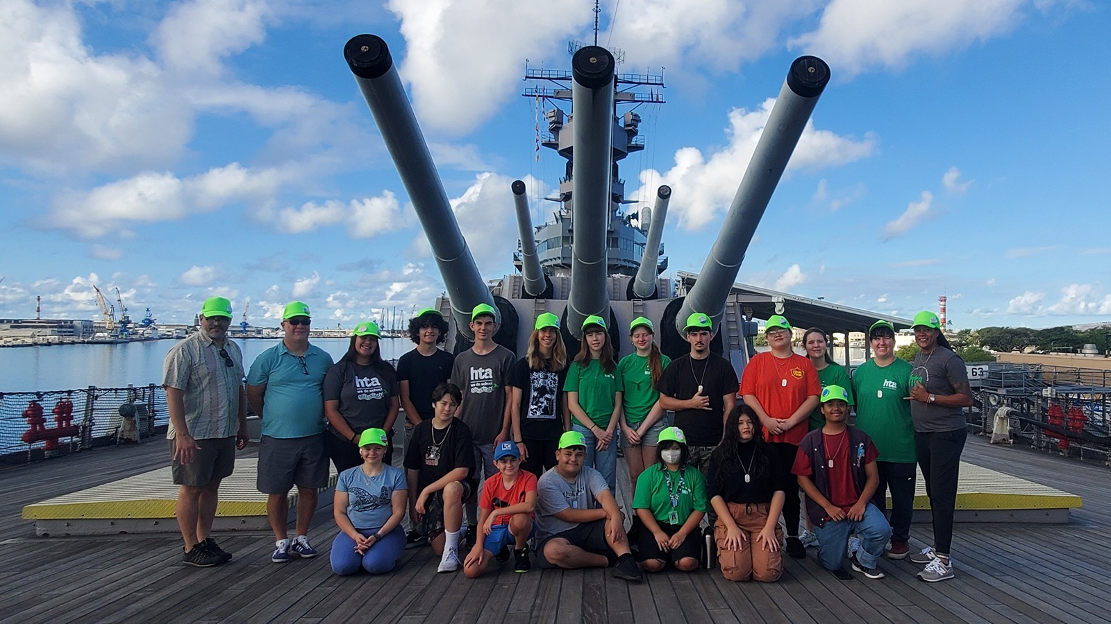 Students visiting the Battleship Missouri Memorial.