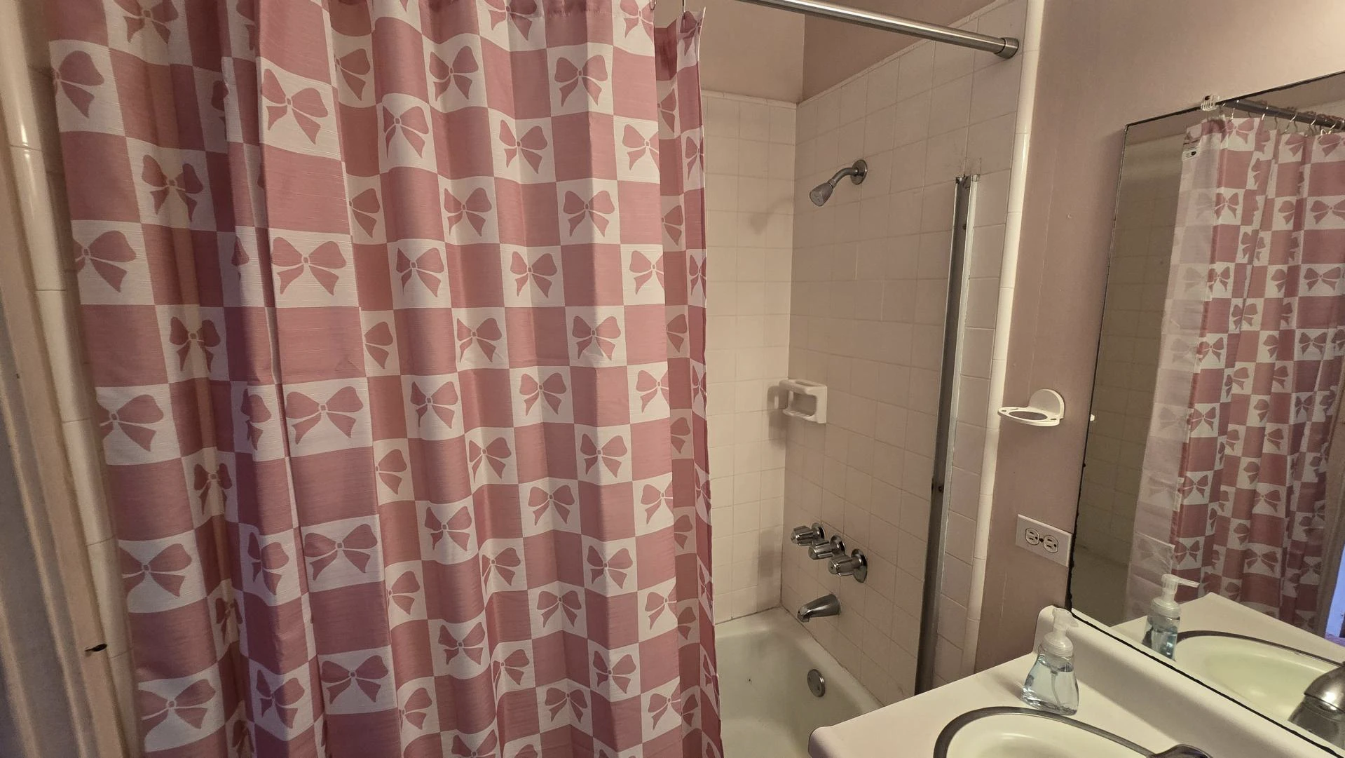 The pink bathroom