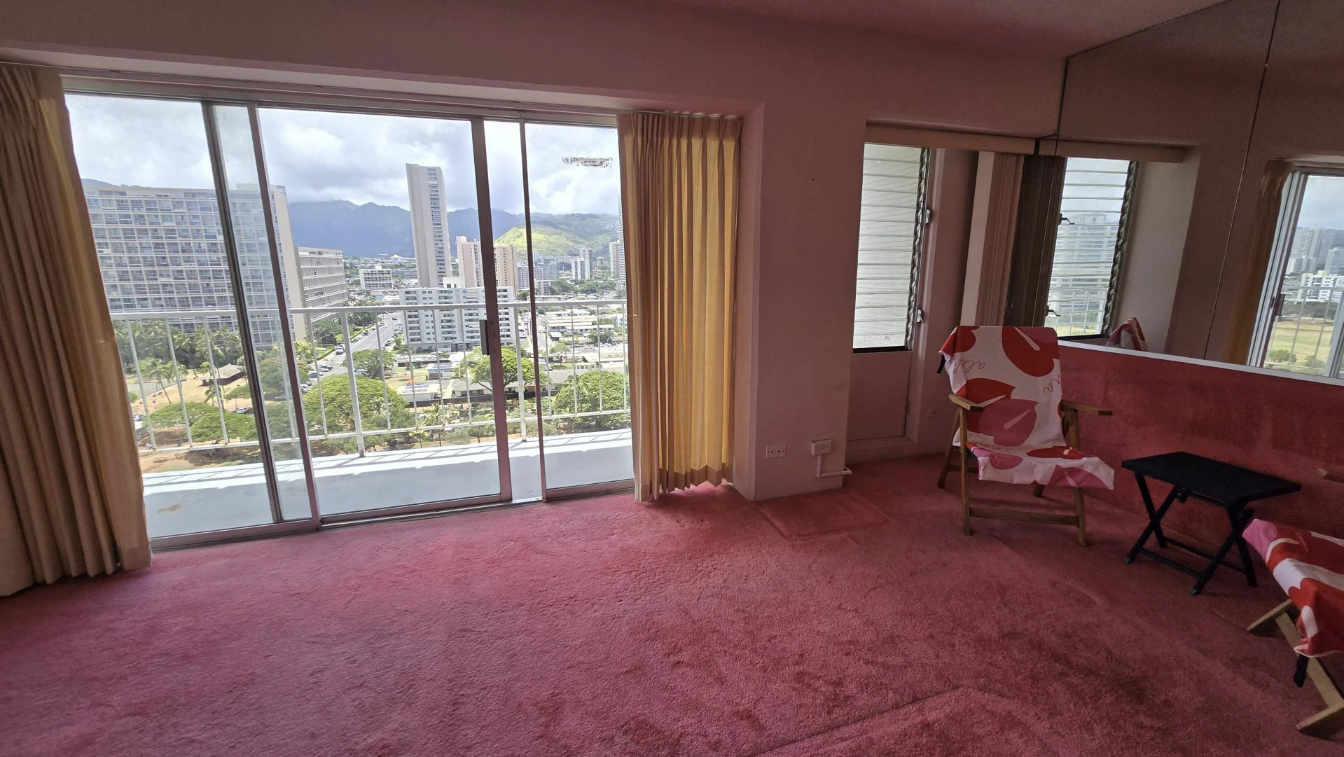 The living room of the Hale Moani penthouse unit No. 4.