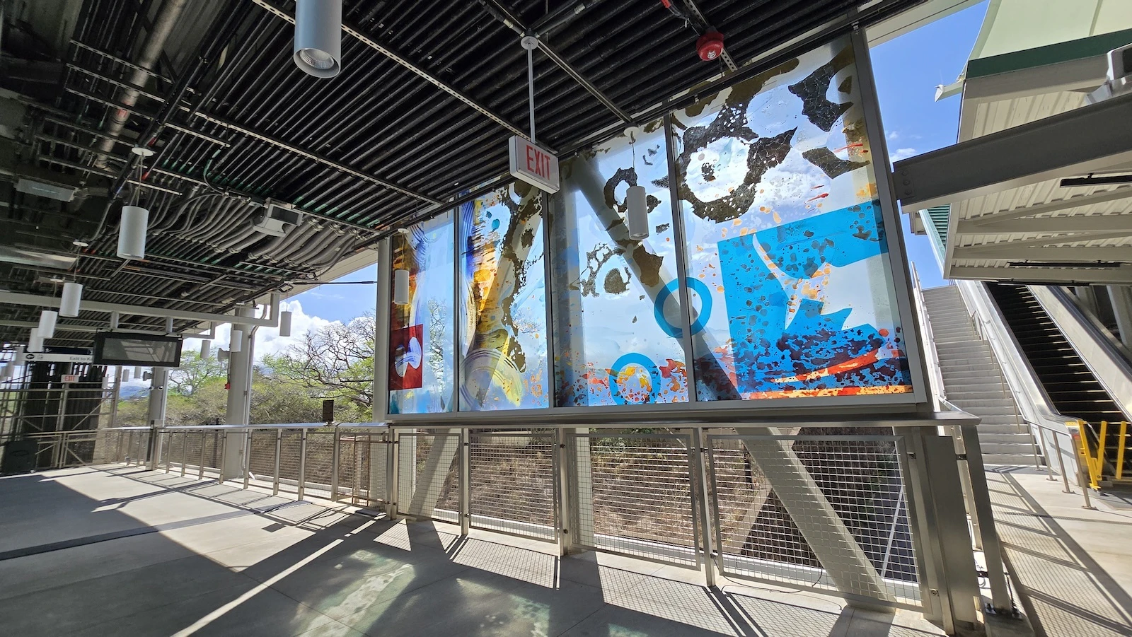 Art at the Makalapa, or the Joint Base Pearl Harbor-Hickam Skyline rail station.