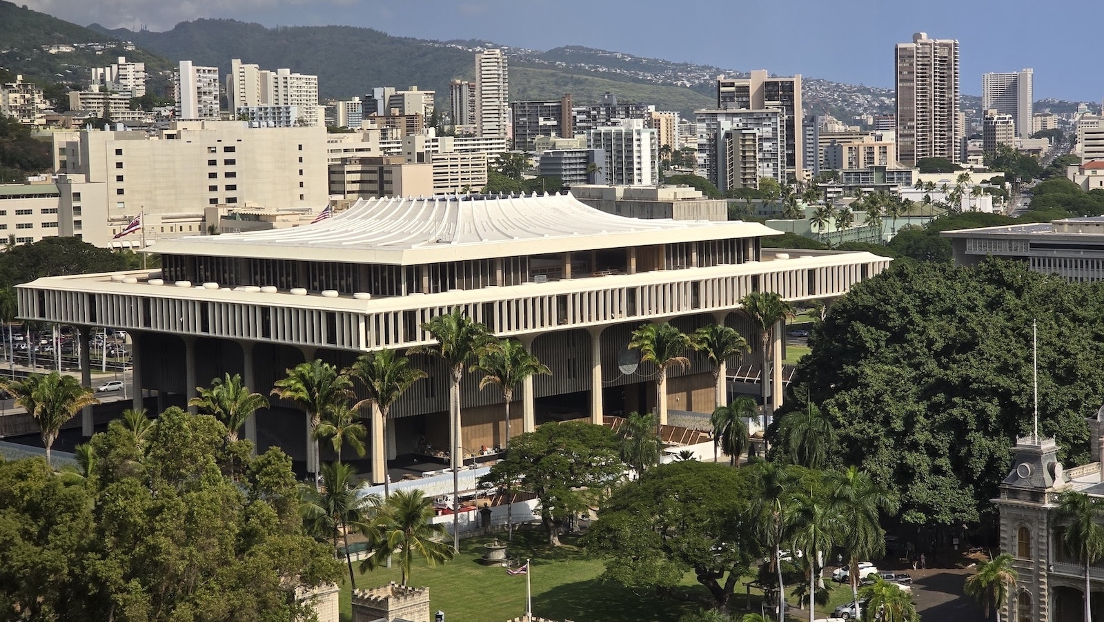 The Hawaii State Capitol in Honolulu.