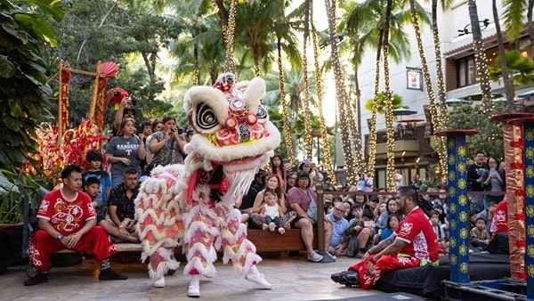 Lion dances, like this one at the Royal Hawaiian Center, are popular ways to celebrate the Lunar New Year.