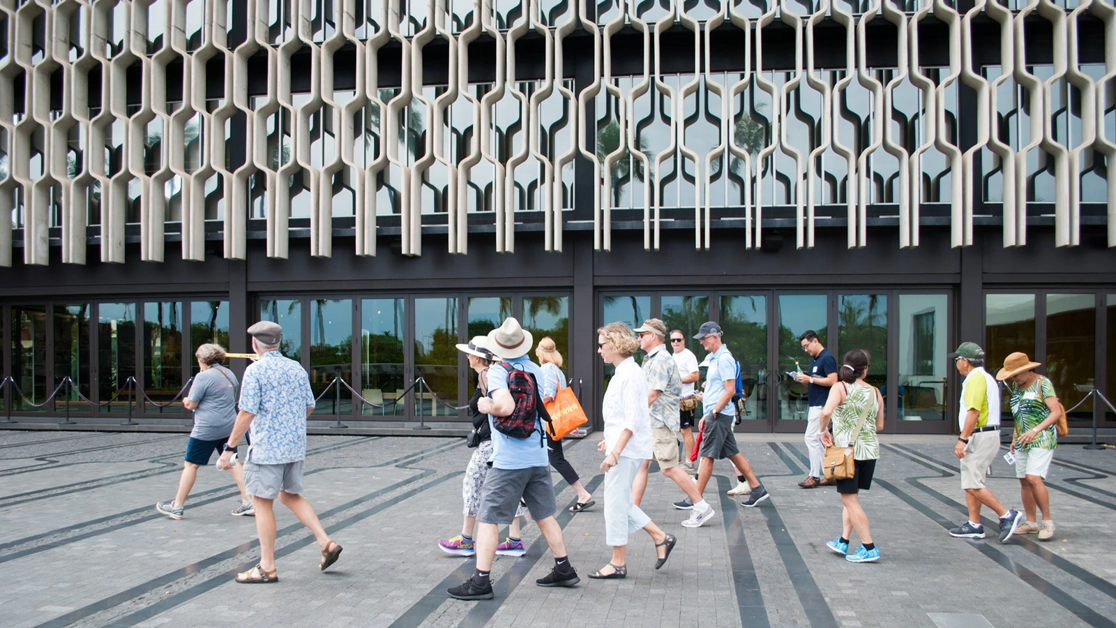 People on a previous architecture walk.