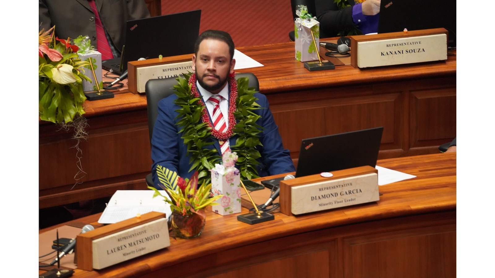 Rep. Diamond Garcia at the Legislature's opening day Jan. 21.