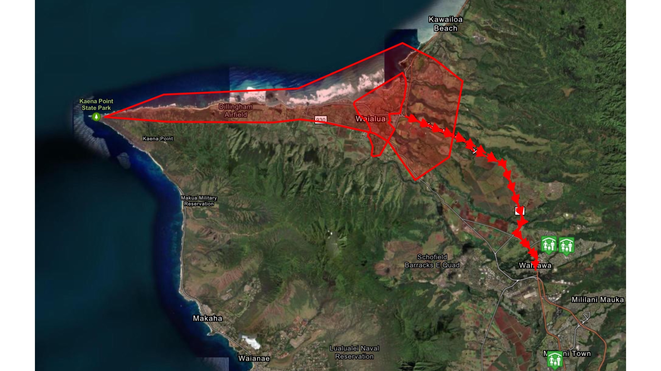 Waialua evacuation route
