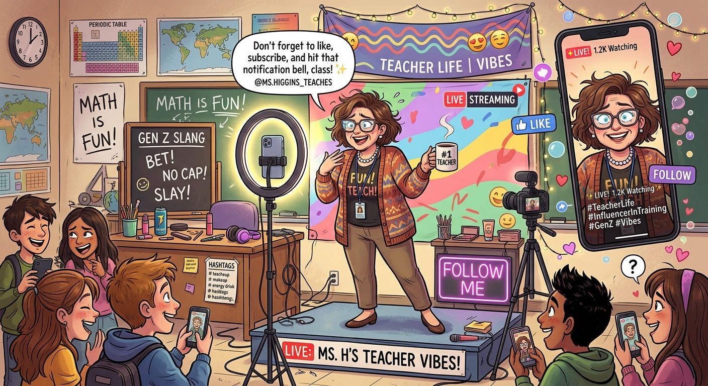 teacher trying to be an influencer