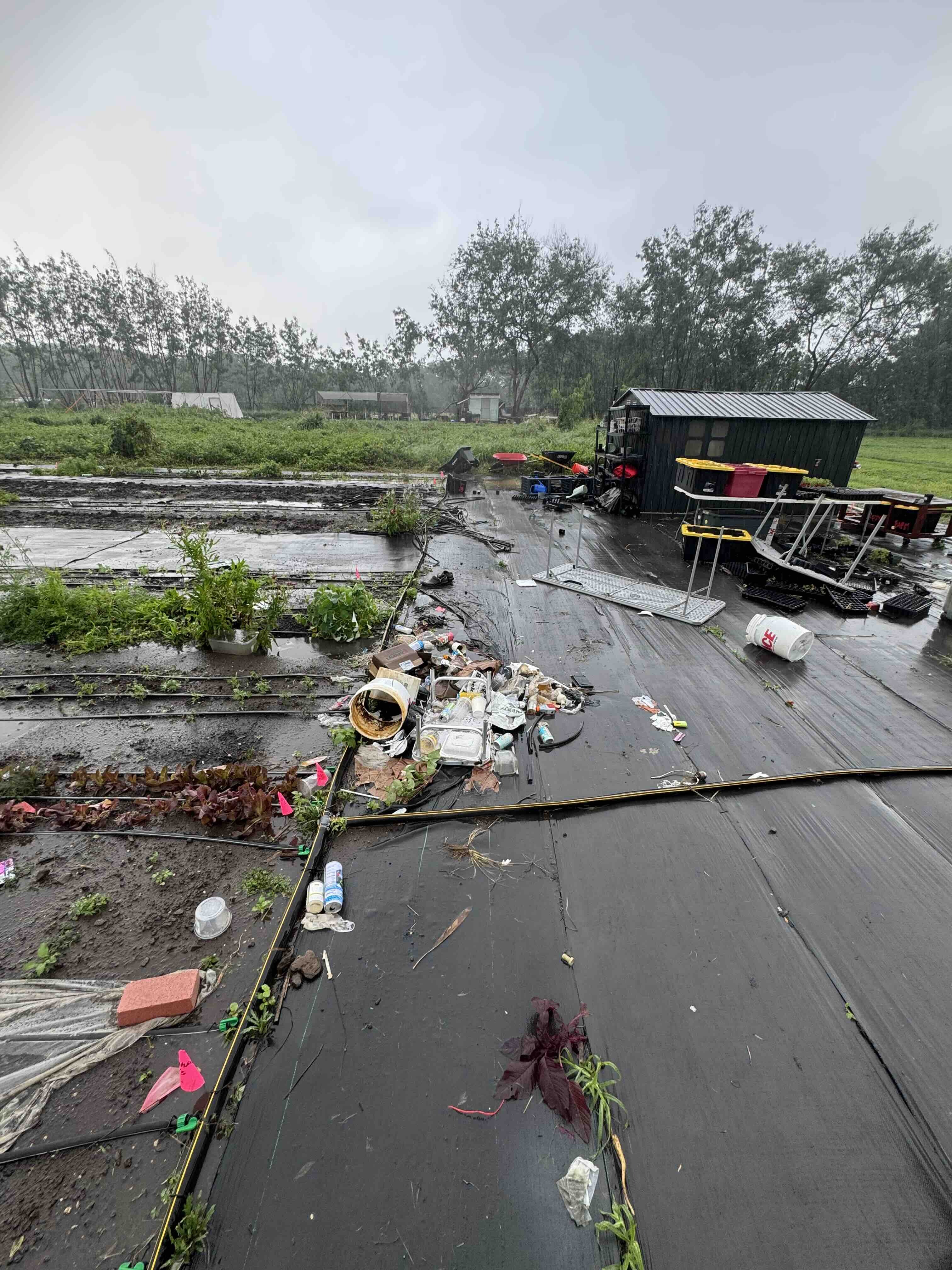 Pictured: Get Redy Farm in Waimānalo after the Kona Low storms hit back in March. As of this month, 162 farmers, ranchers and fishers were awarded grants by HFUF to aid with relief and recovery efforts.