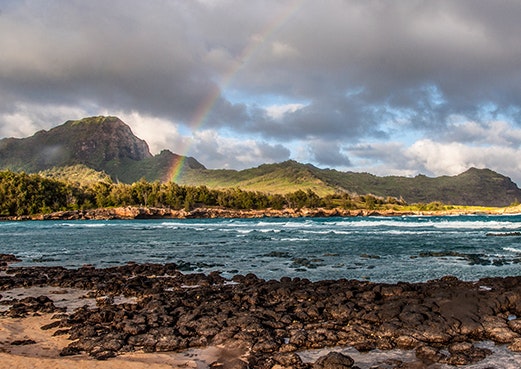 An image of a Hawaiian island.