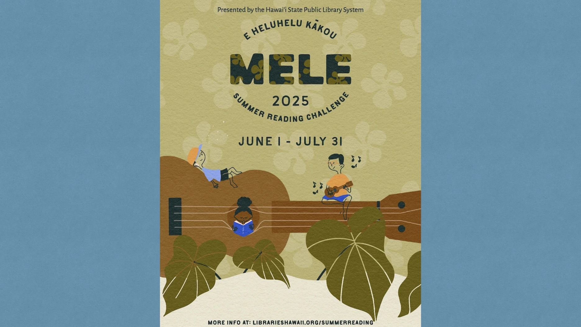 This artwork for the summer reading program was designed by Lauryn Gordines.