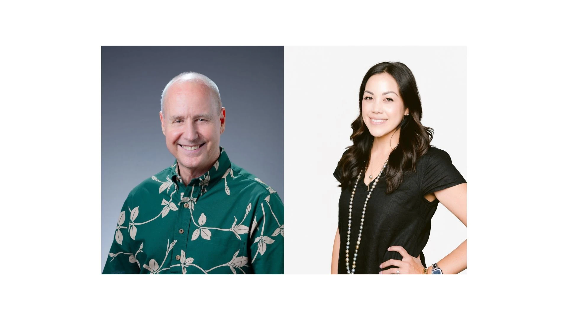 From left: Terry George, president and CEO of Hawaiʻi Community Foundation; and Keanu Lau Hee, VP of community resilience and strategic implementation.