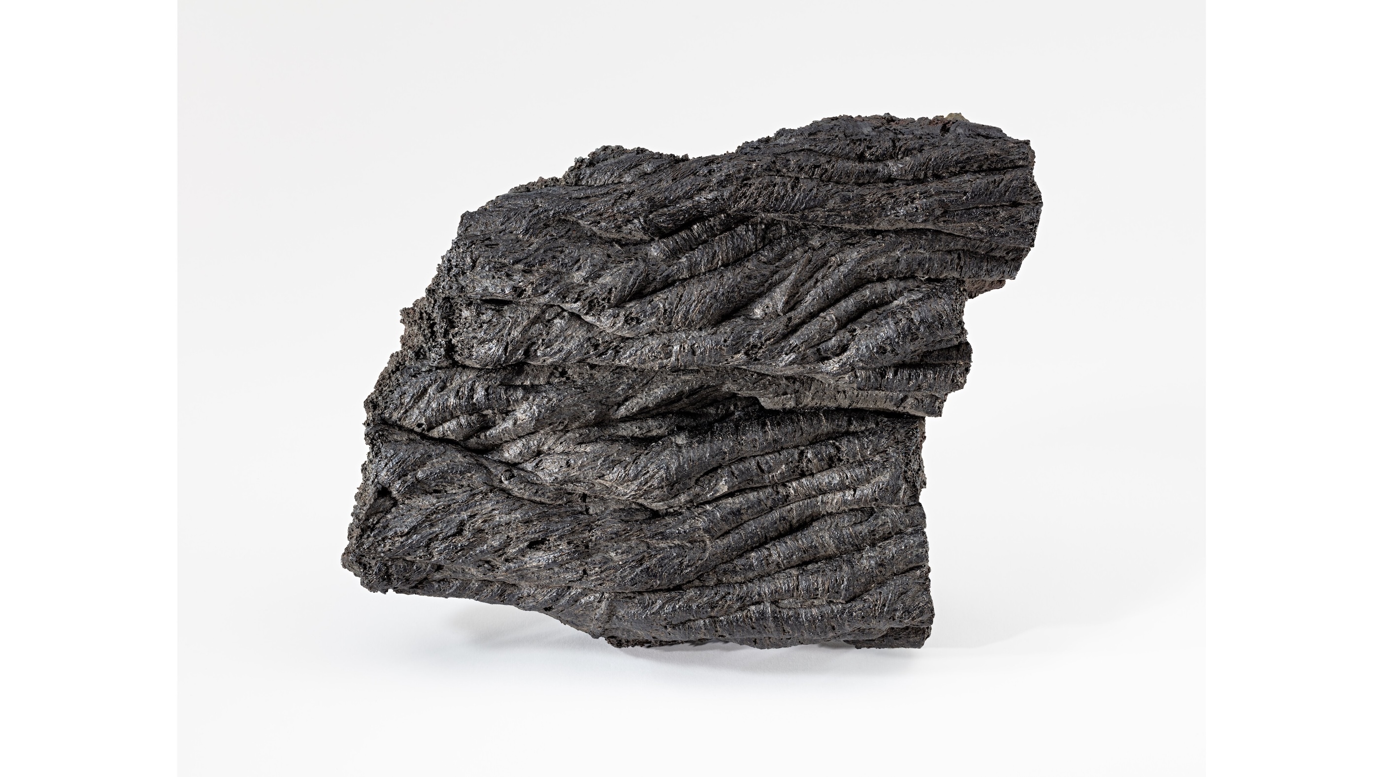 Pāhoehoe, or Igneous rock formed when molten lava solidifies, is one of 13 items from Hawaiʻi on display in a new exhibit called “From These Lands: Sharing Our Natural and Cultural Heritage,” which opened Thursday, June 18.
