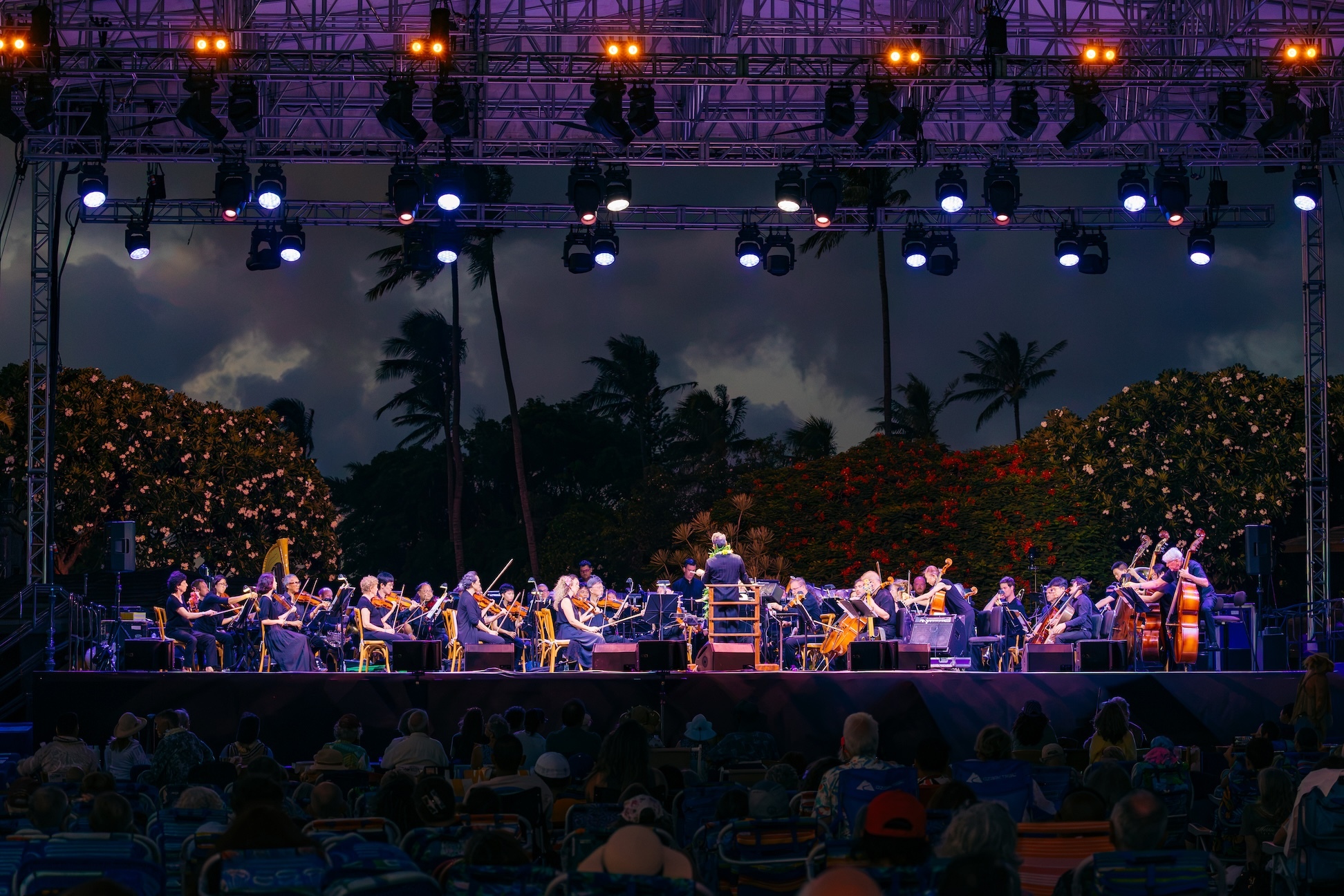 Hawaiʻi Symphony Orchestra performed under the stars with guests as part of Mele for Maui, a free concert for the community.