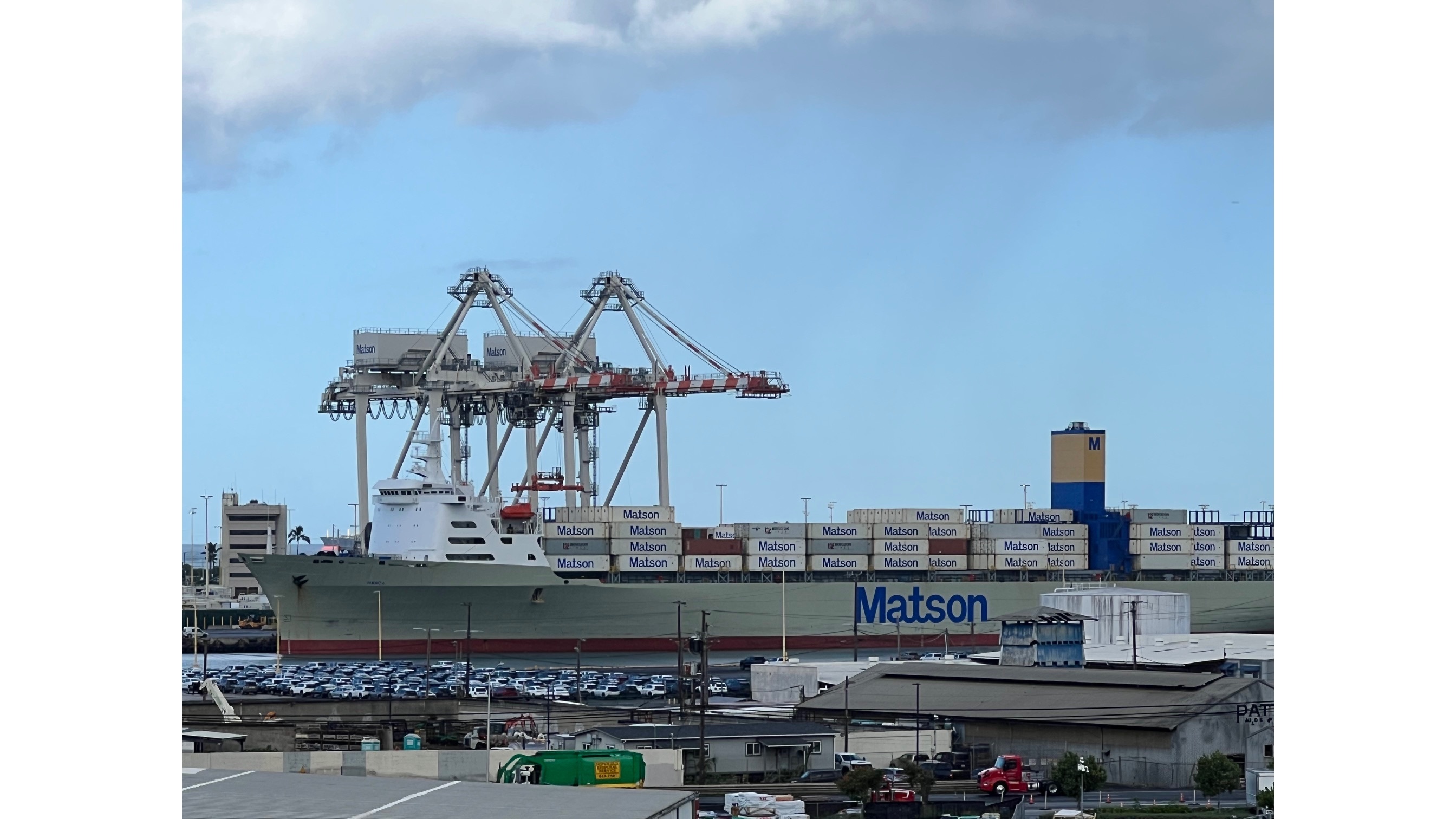 Shipping cranes at Honolulu Harbor