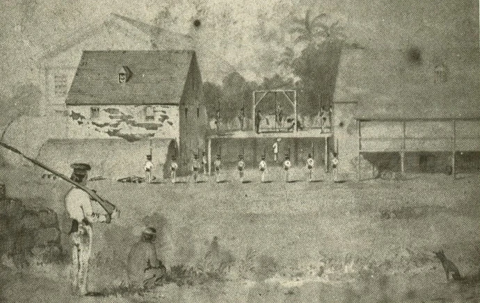 Honolulu Fort by George Henry Burgess, c. 1857