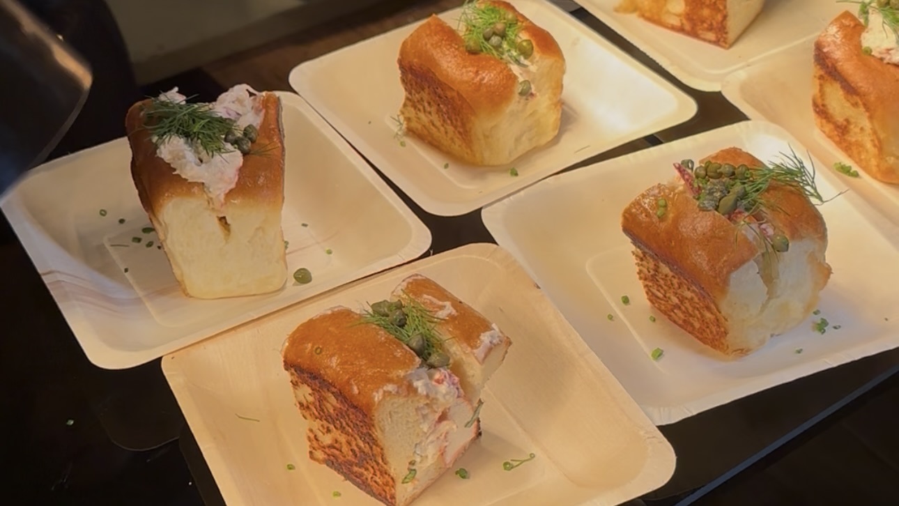 Panini allʻaragosta, or lobster rolls, were one of many items on the menu at a launch event for the Hawaiʻi Food and Wine Festival.