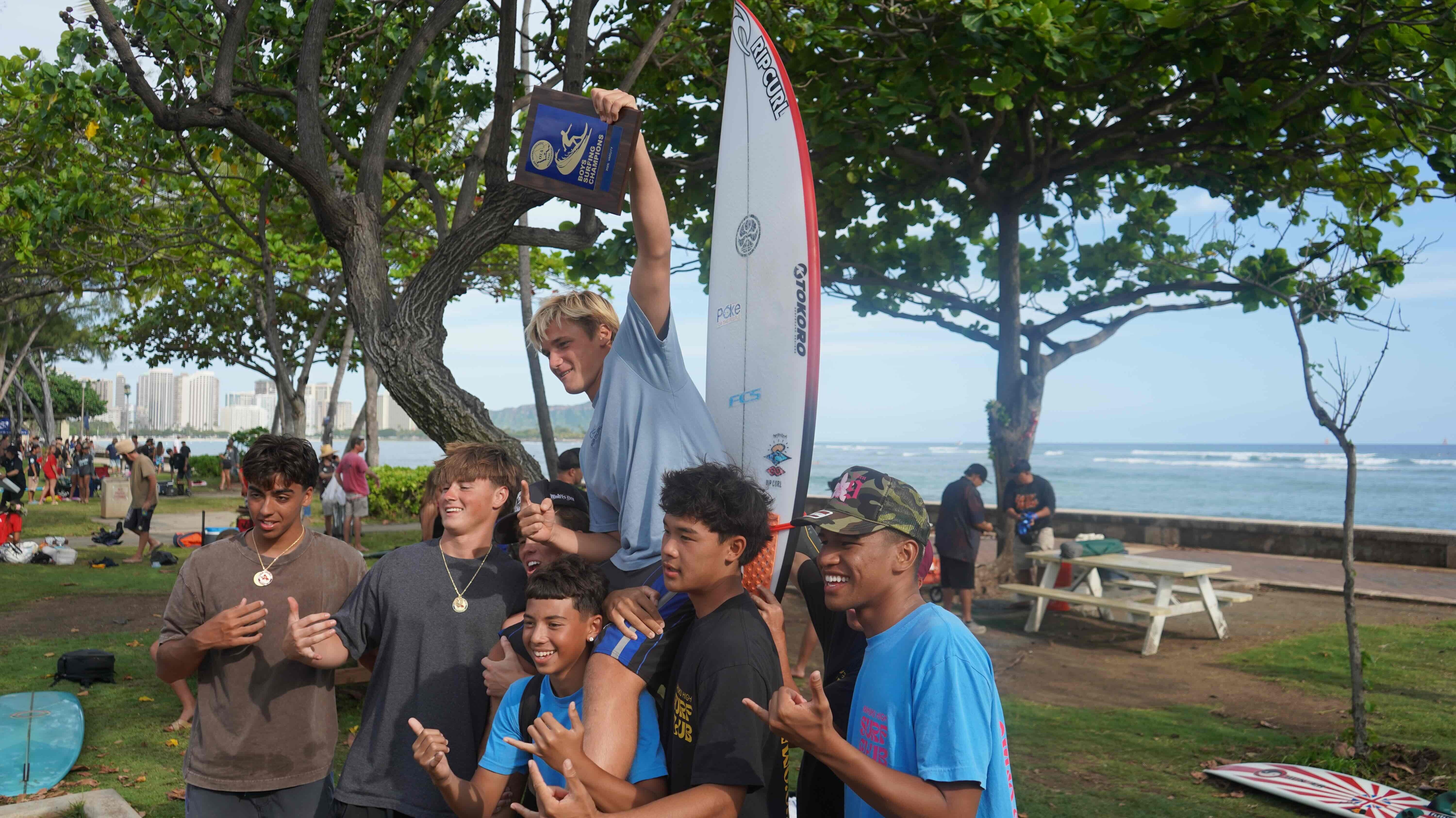 Kahuku boys surfing 042226