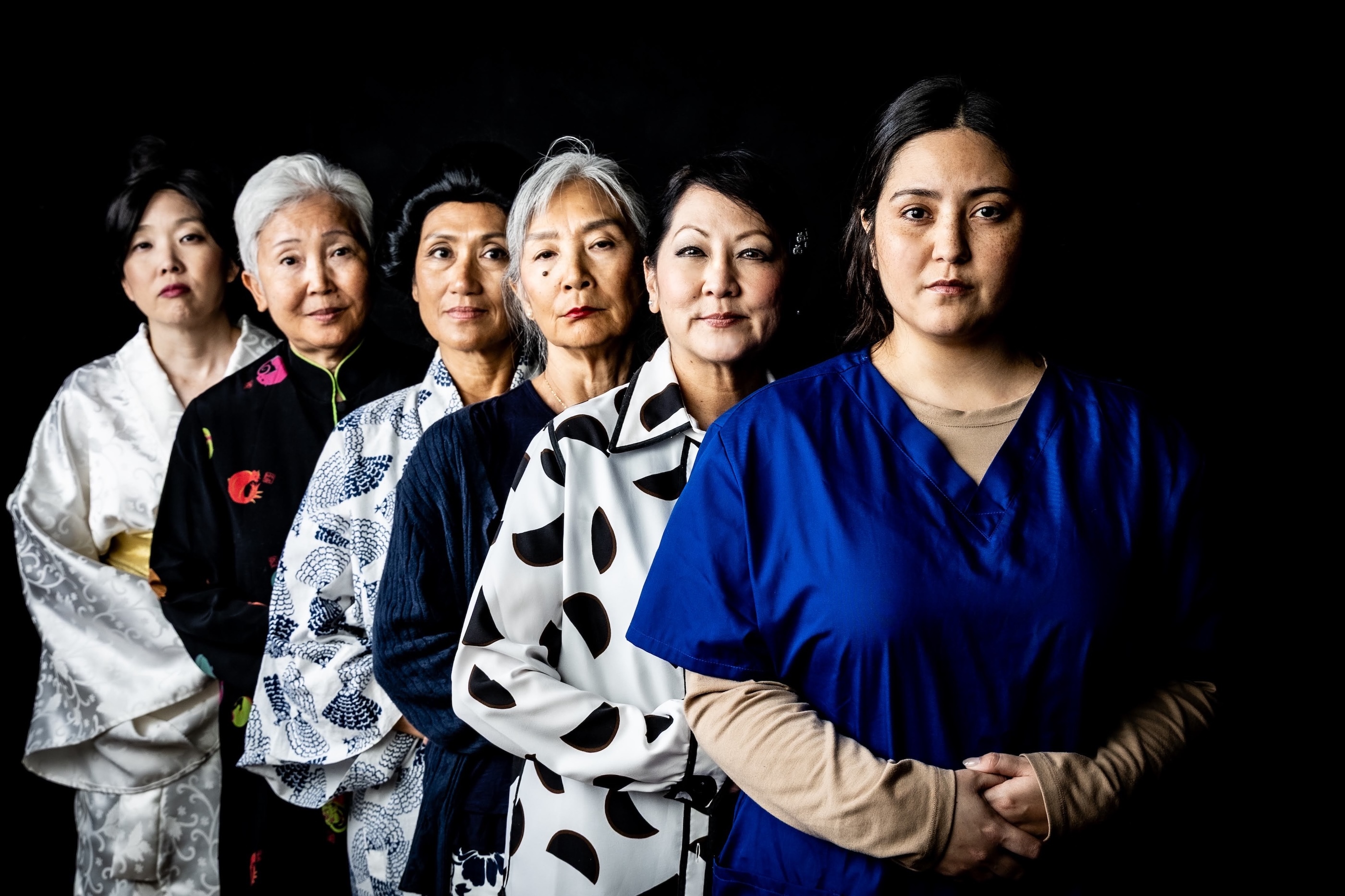 “Memory Beads” cast members from left to right: Krist10 Misaki, Joy Tuberville, Pauli Amornkul, Sanae Tokumura, Denise Aiko Chinen and Kirstyn Trombetta.
