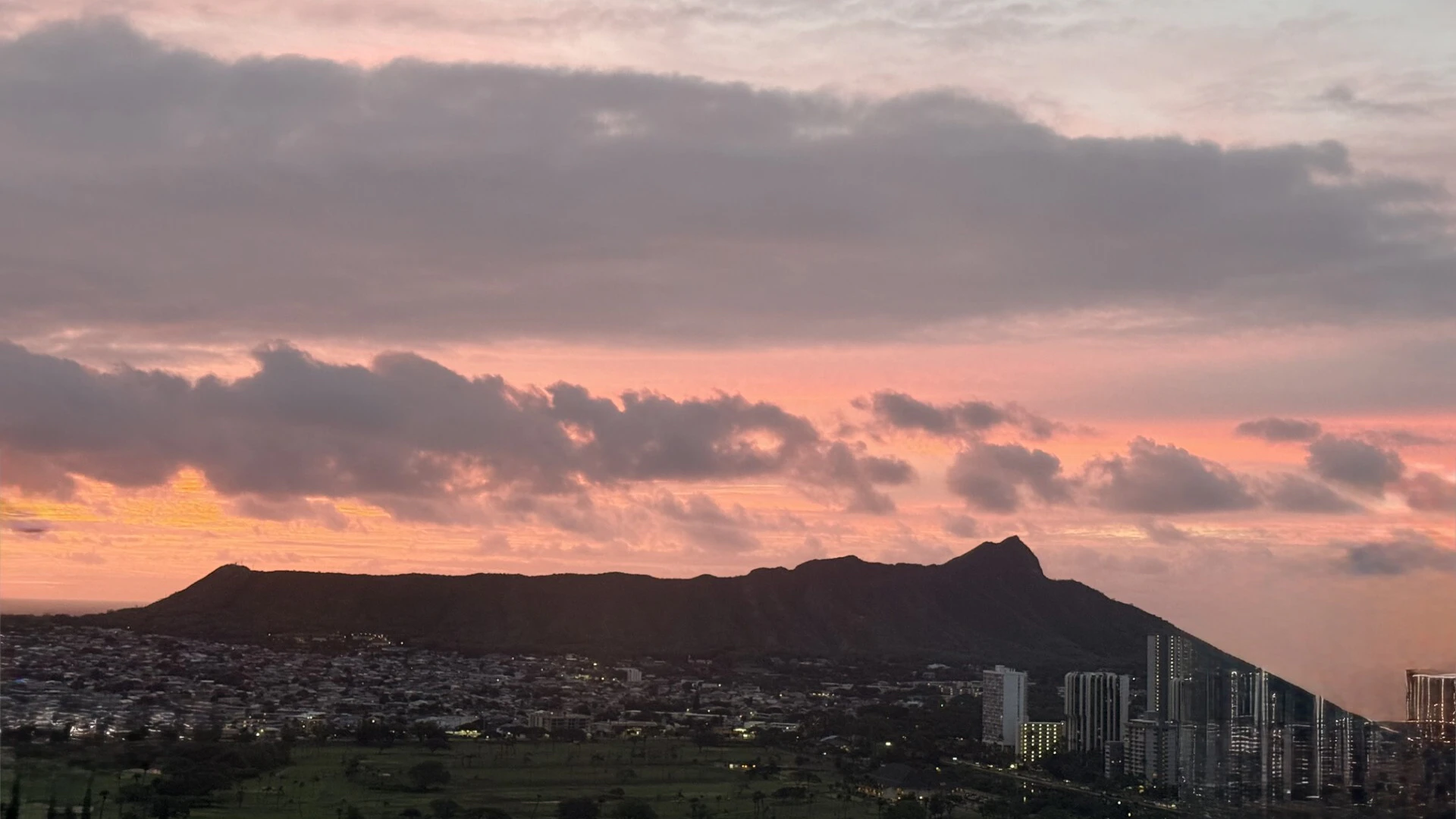 Sunset at Diamond Head