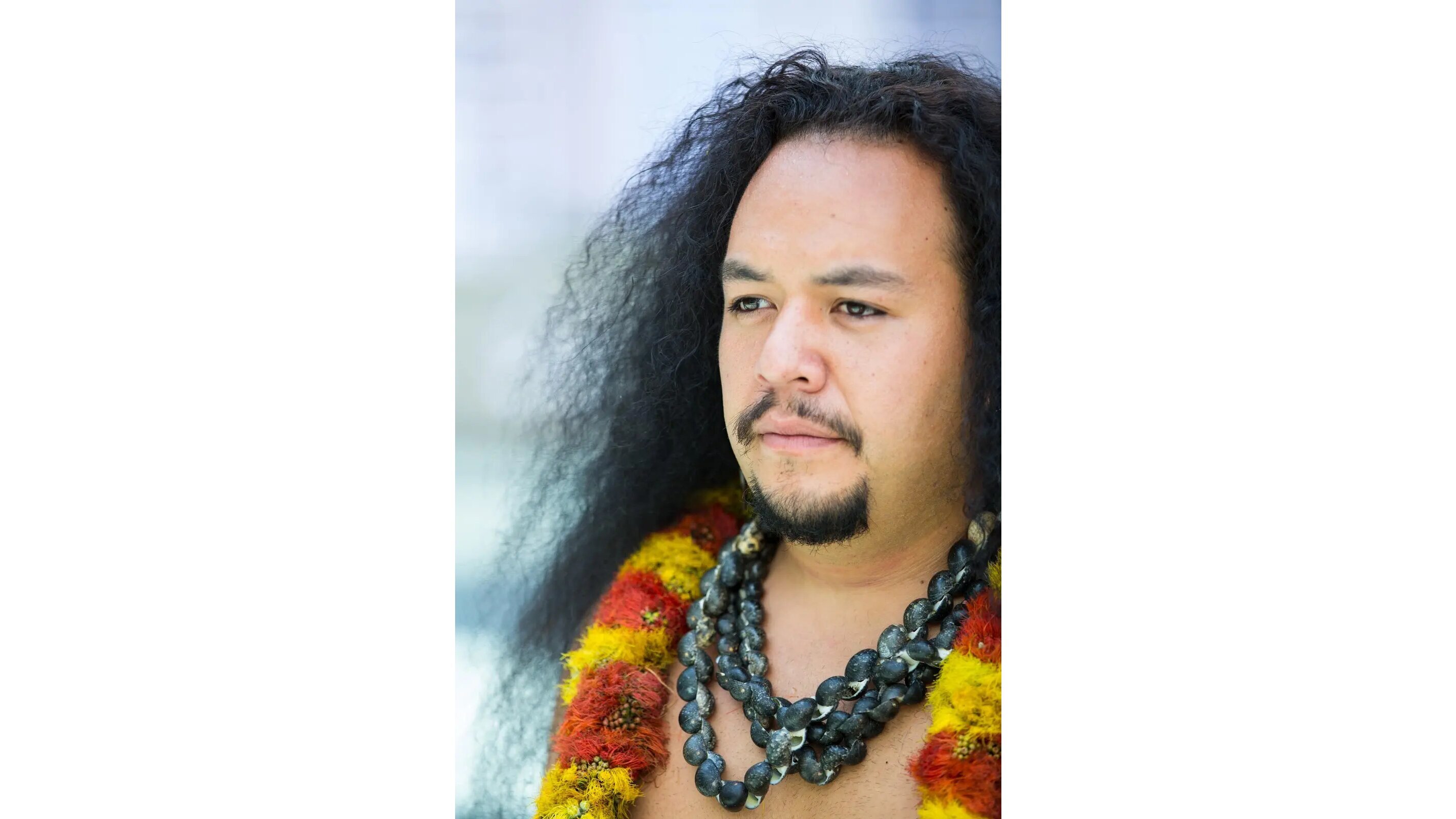 Kumu Hula Micah Kamohoalii is the fashion designer of Dezigns by Kamohoalii.