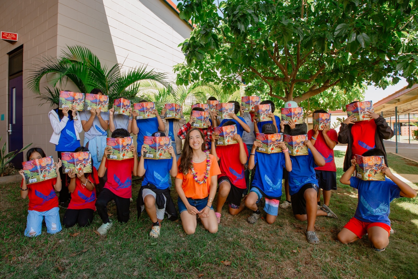 Malia Maunakea visited Kahului Elementary to promote her Lei book series.